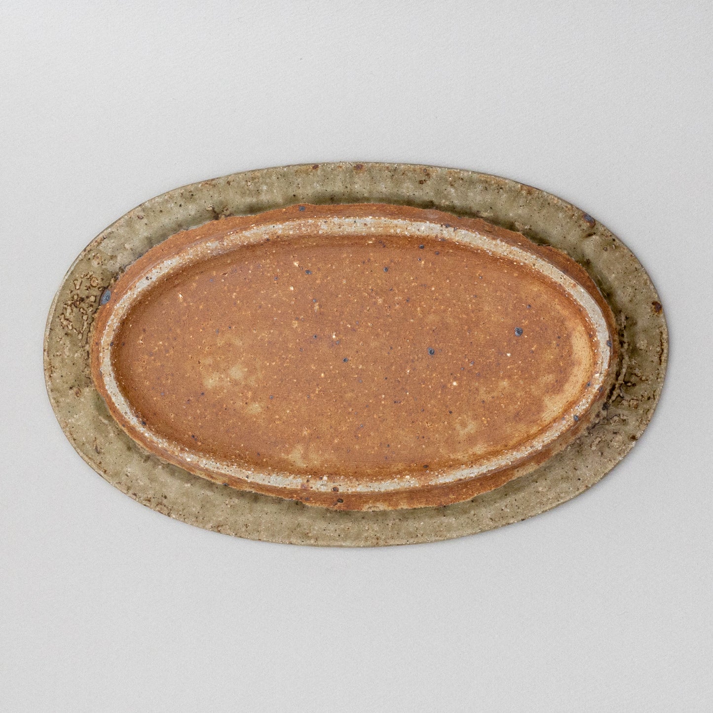 オーバル皿 大 青磁釉 #14