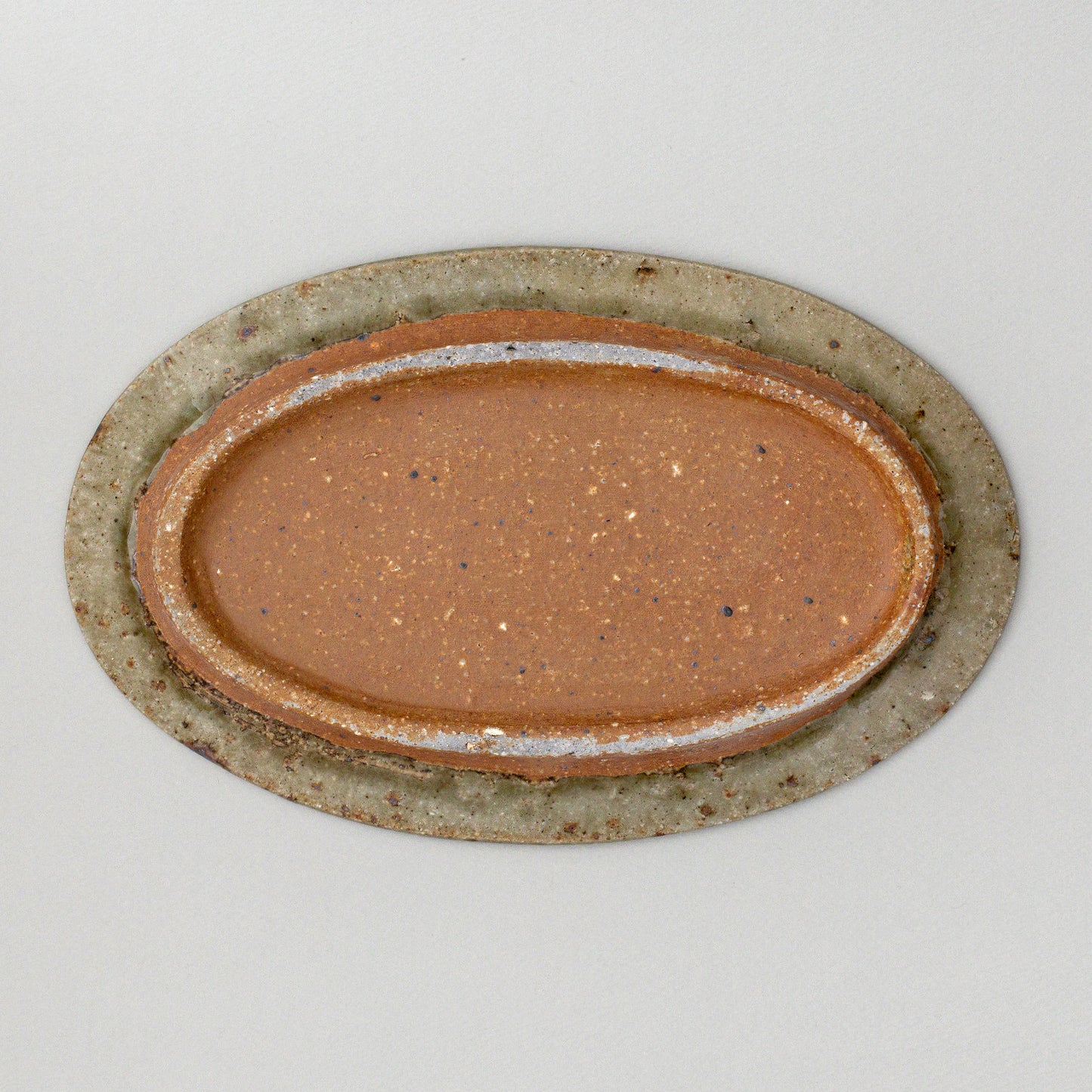 オーバル皿 大 青磁釉 #16