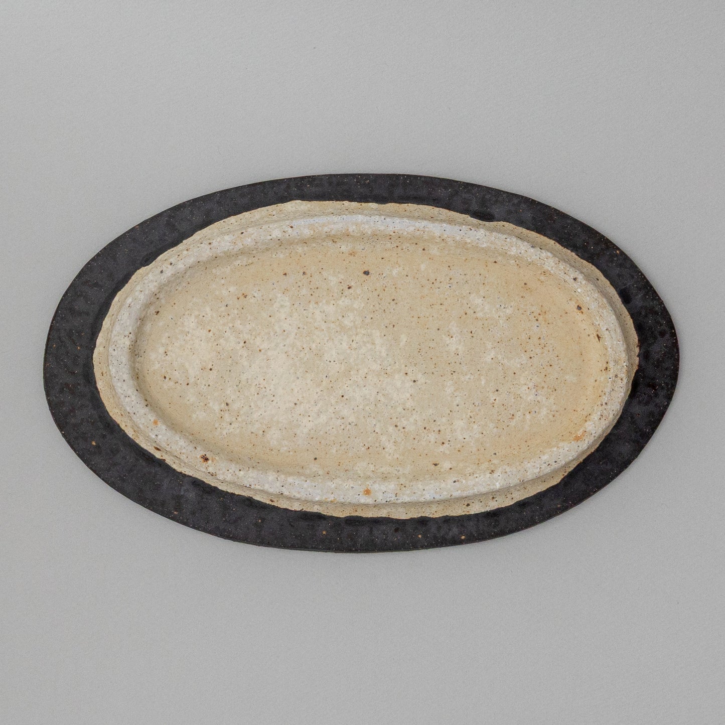 オーバル皿 大 黒釉 #10