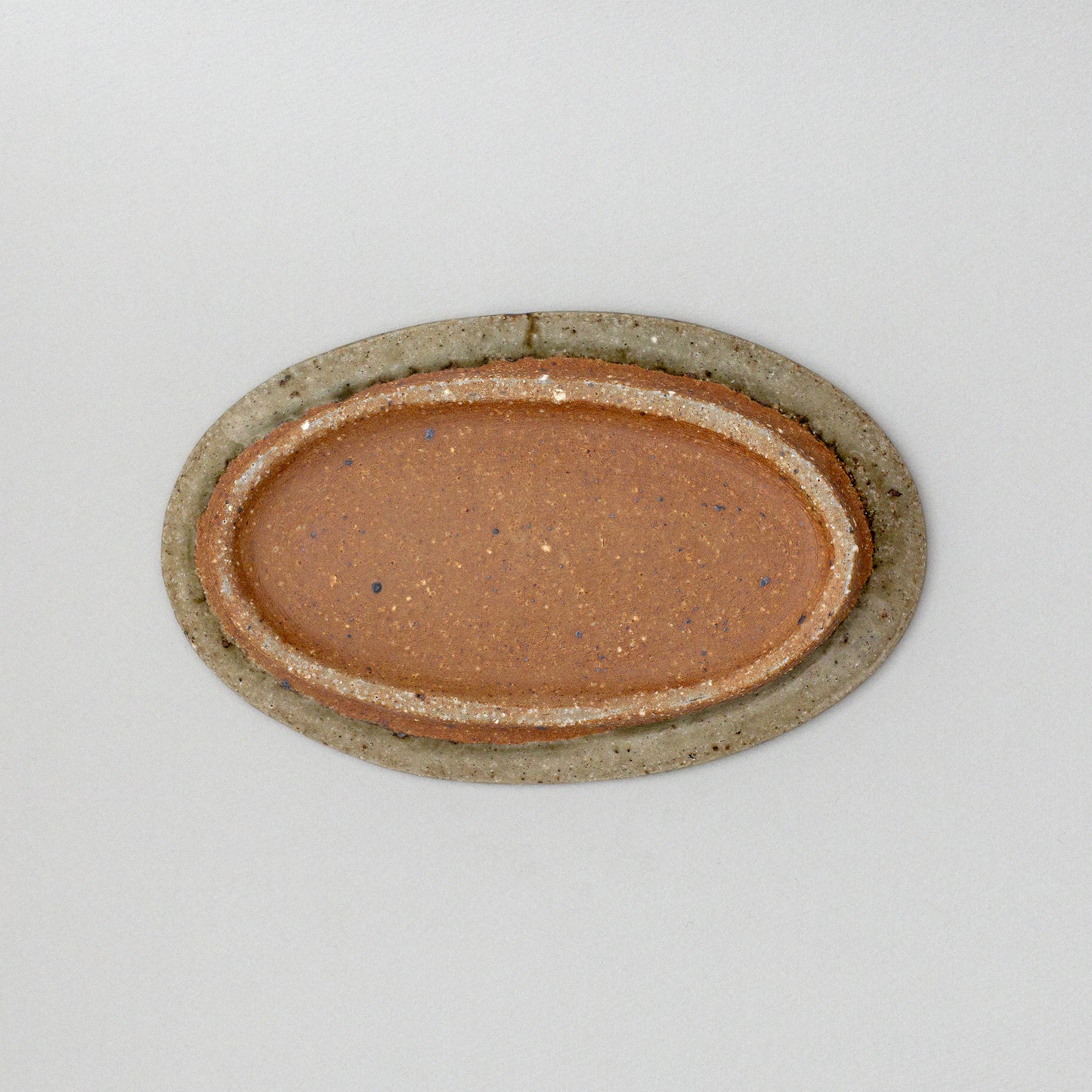 オーバル皿 中 青磁釉 #14