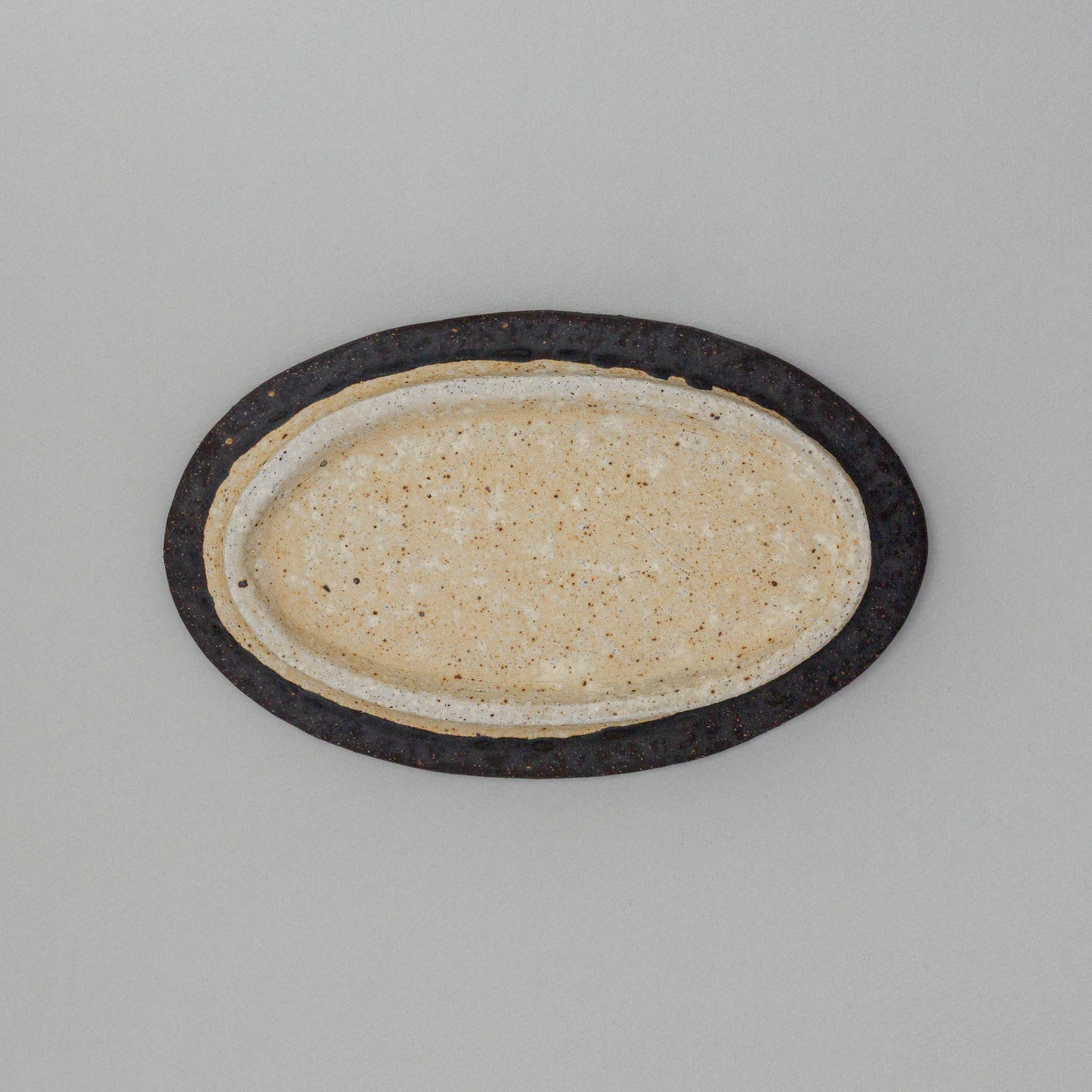 オーバル皿 中 黒釉 #6