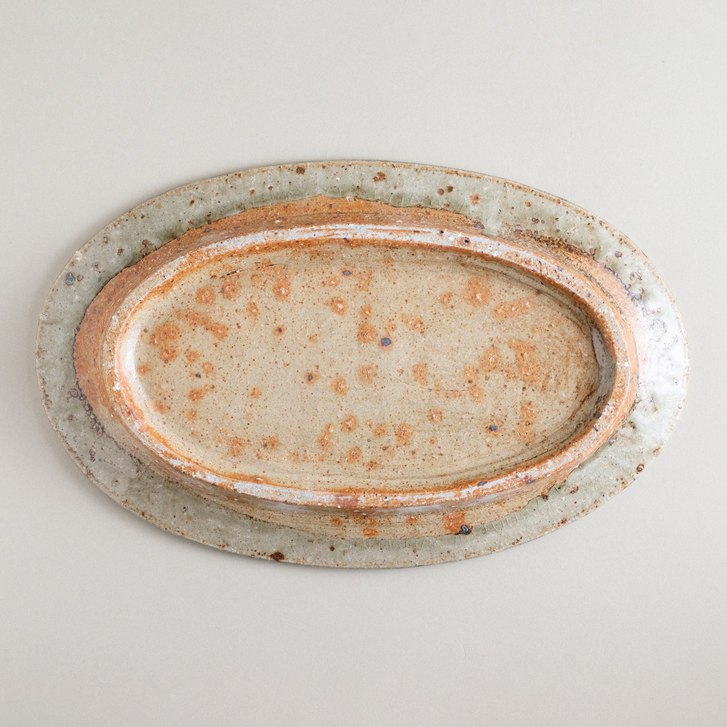 オーバル皿 大 青磁釉 #5