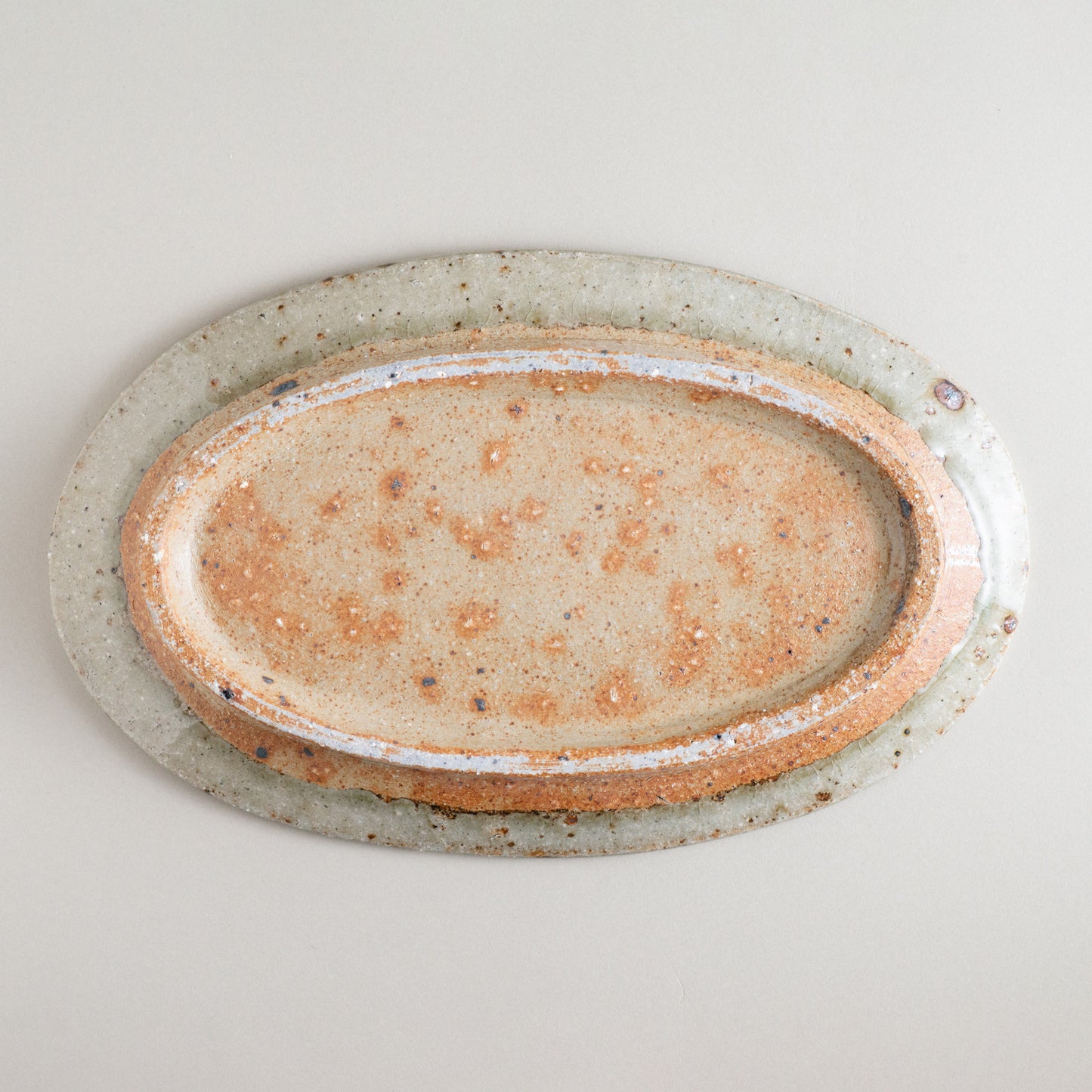 オーバル皿 大 青磁釉 #6