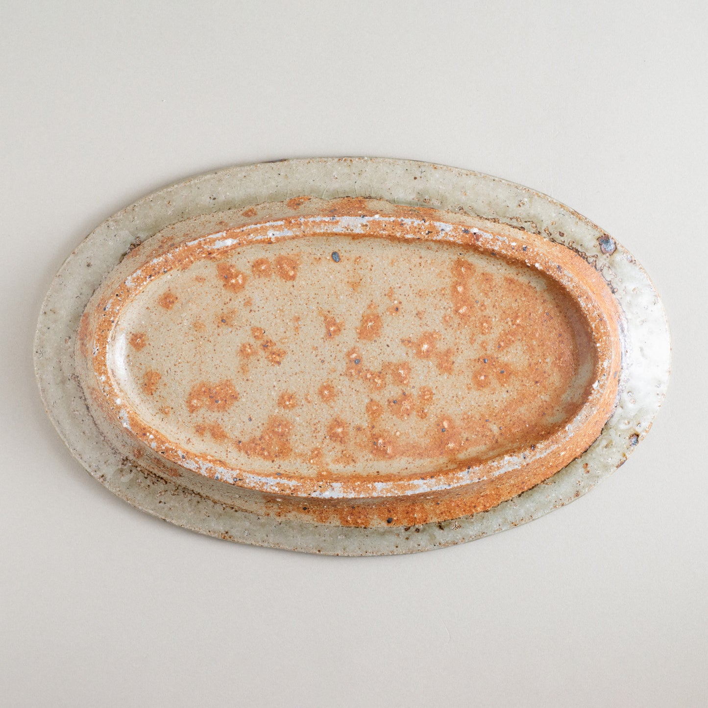 オーバル皿 大 青磁釉 #7