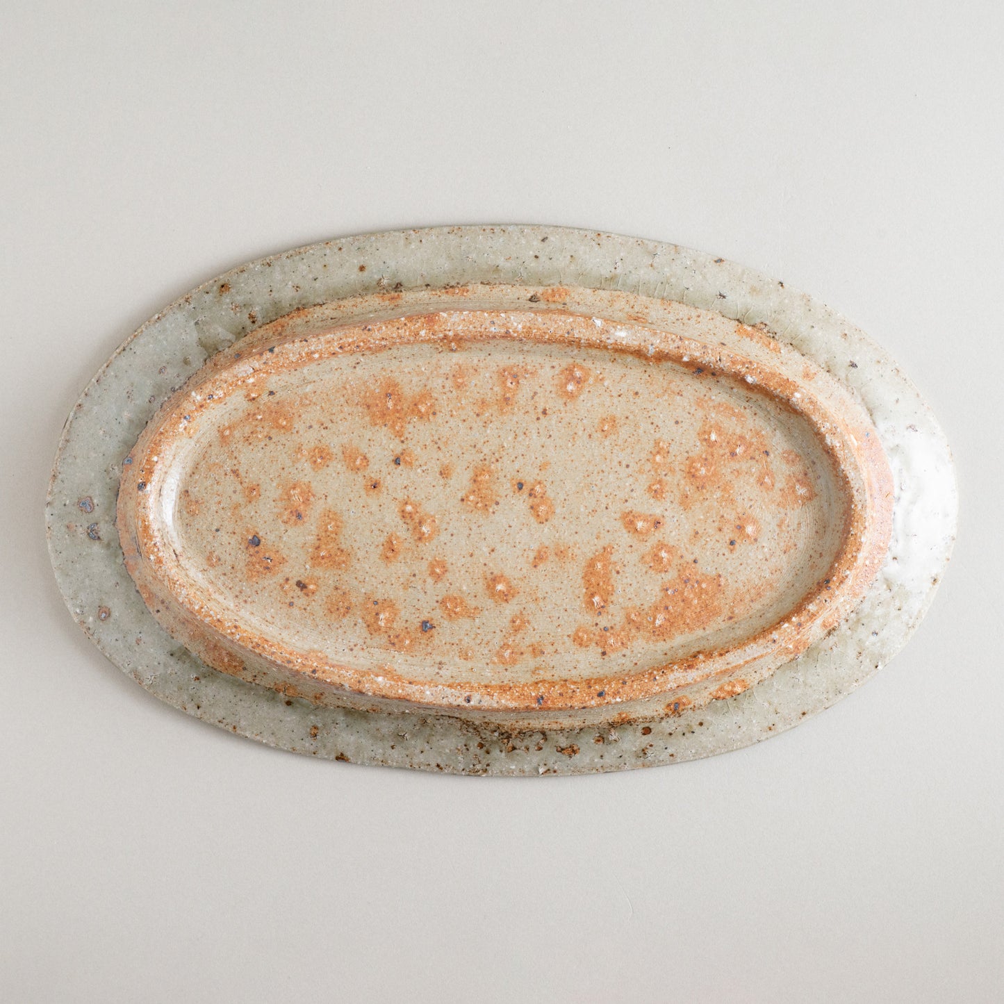 オーバル皿 大 青磁釉 #9