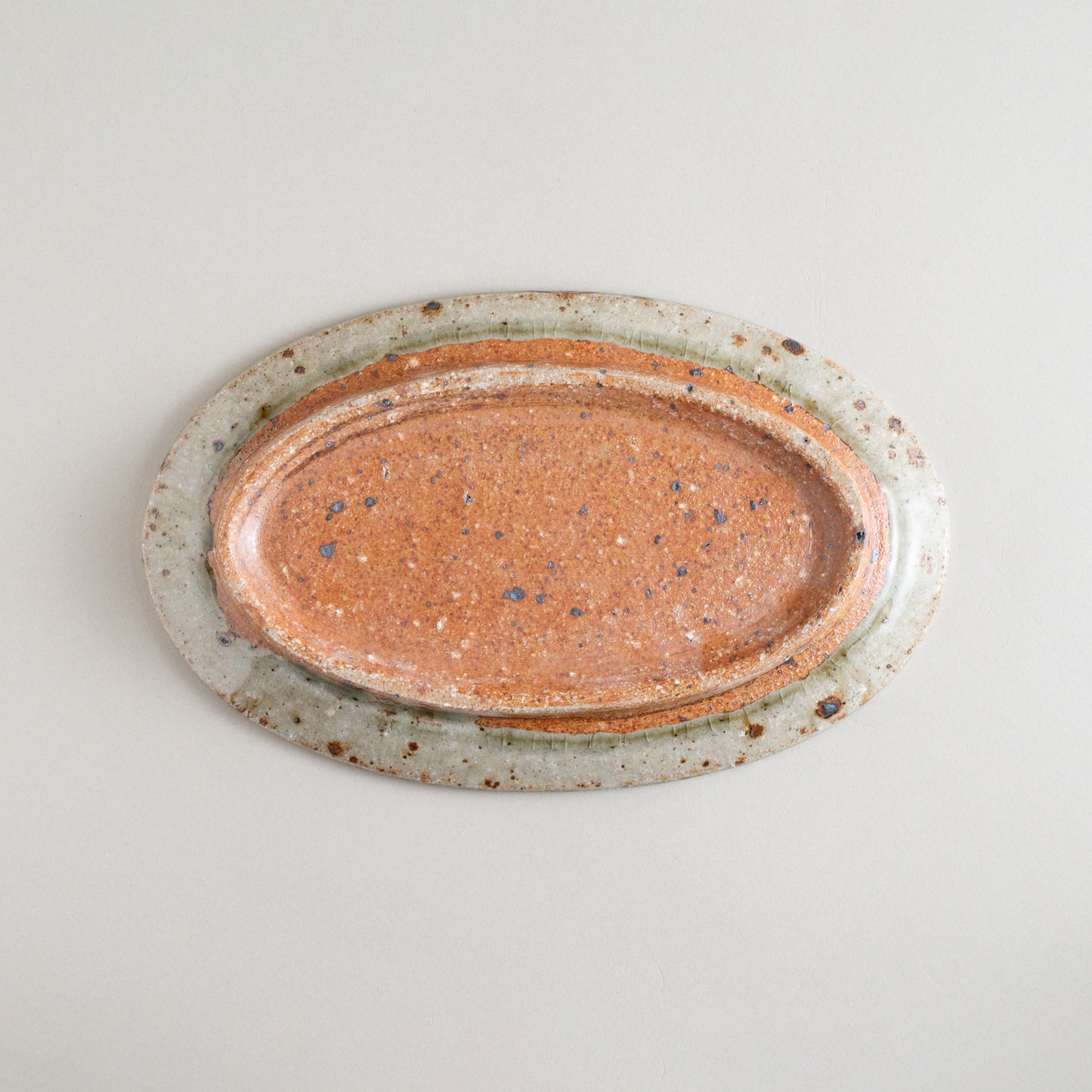 オーバル皿 小 青磁釉 #5