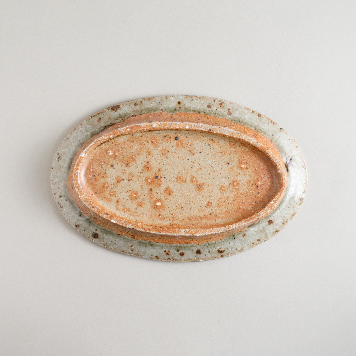 オーバル皿 小 青磁釉 #6