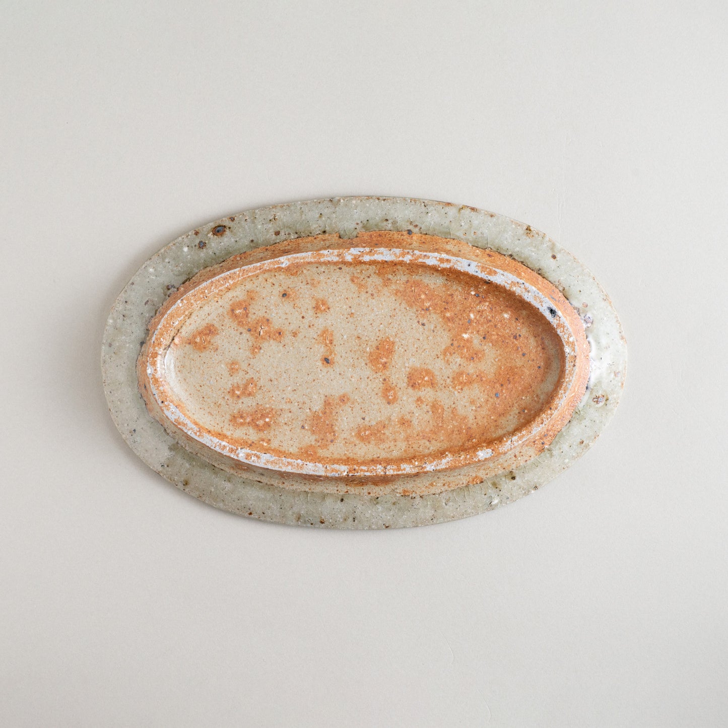 オーバル皿 小 青磁釉 #8