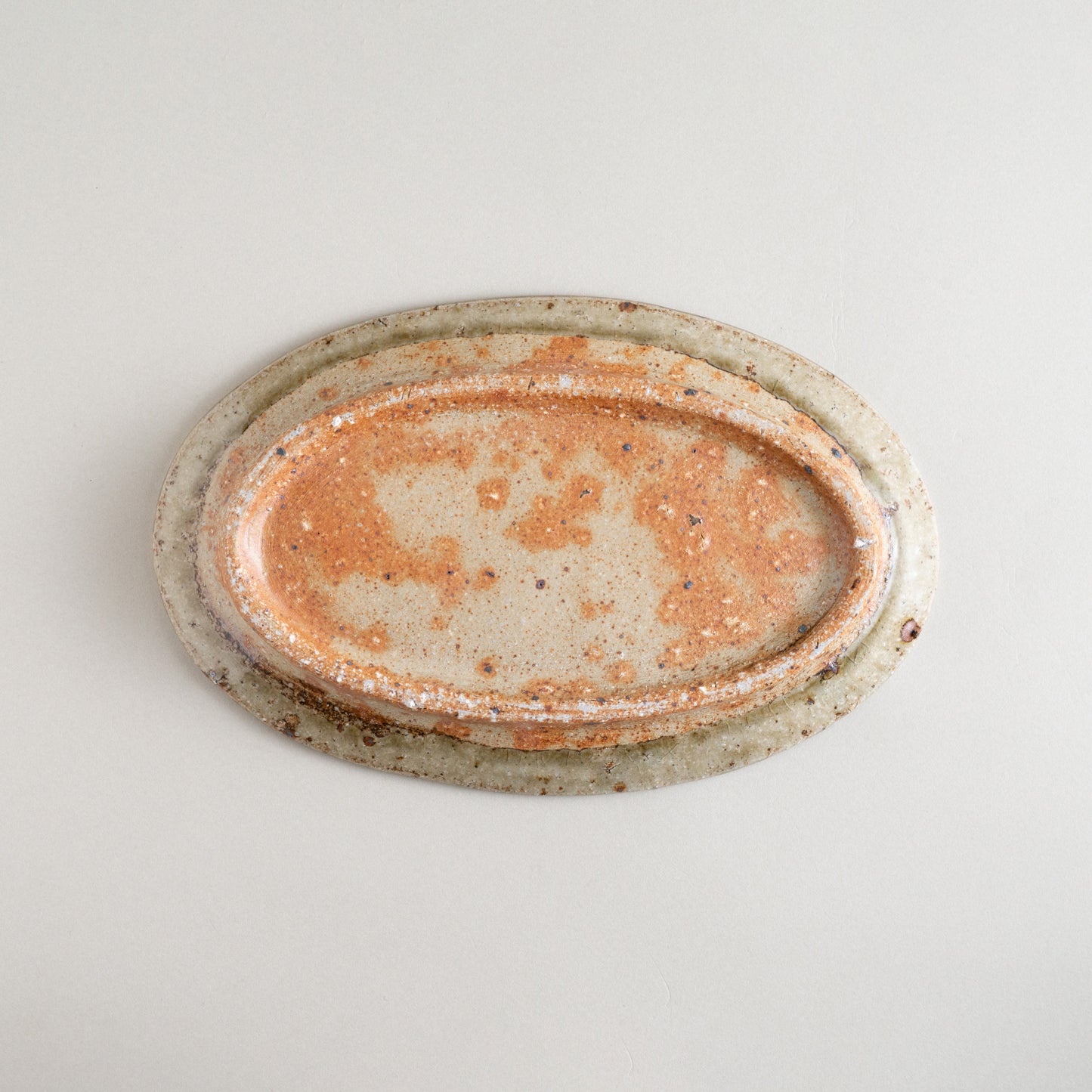 オーバル皿 小 灰釉 #6