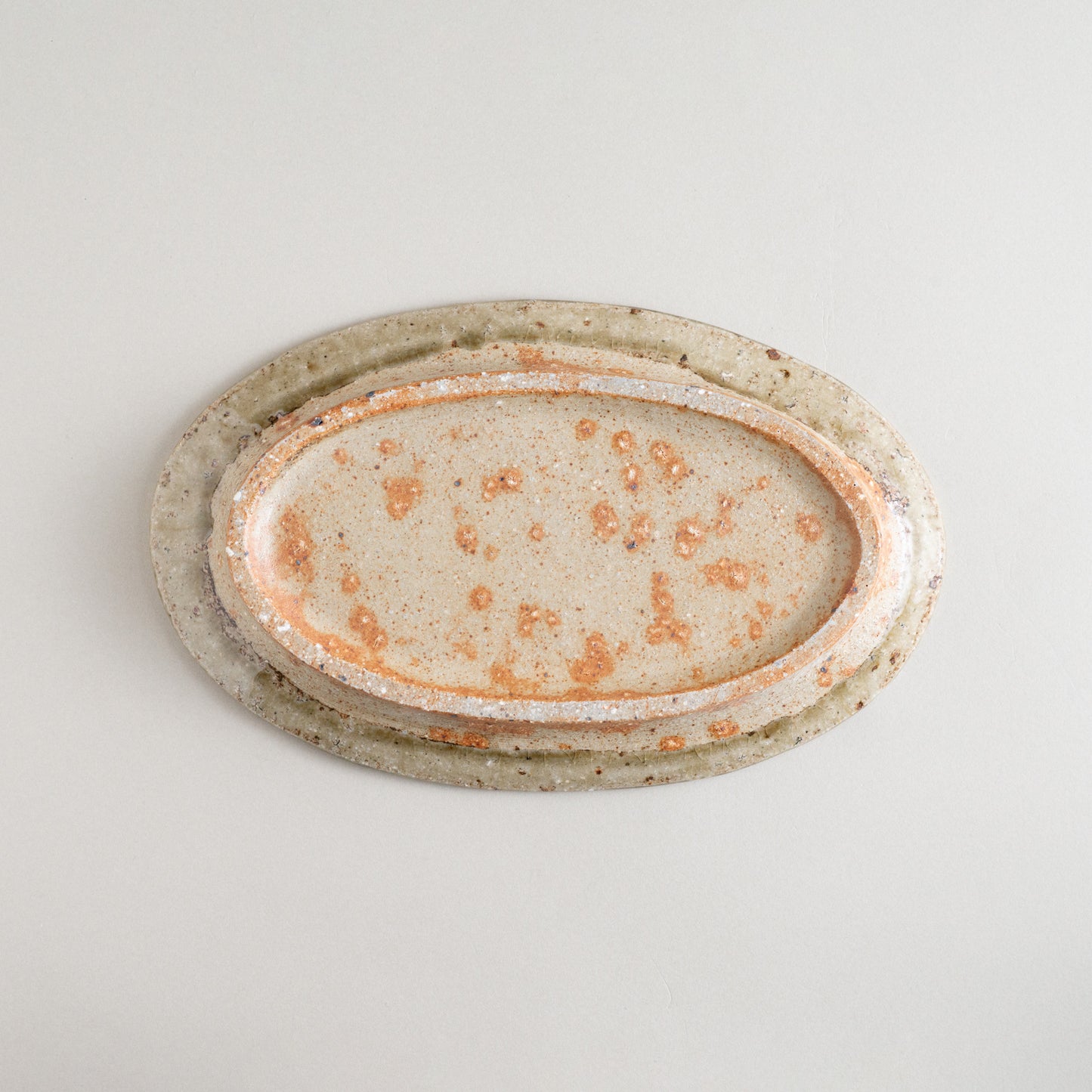 オーバル皿 小 灰釉 #7