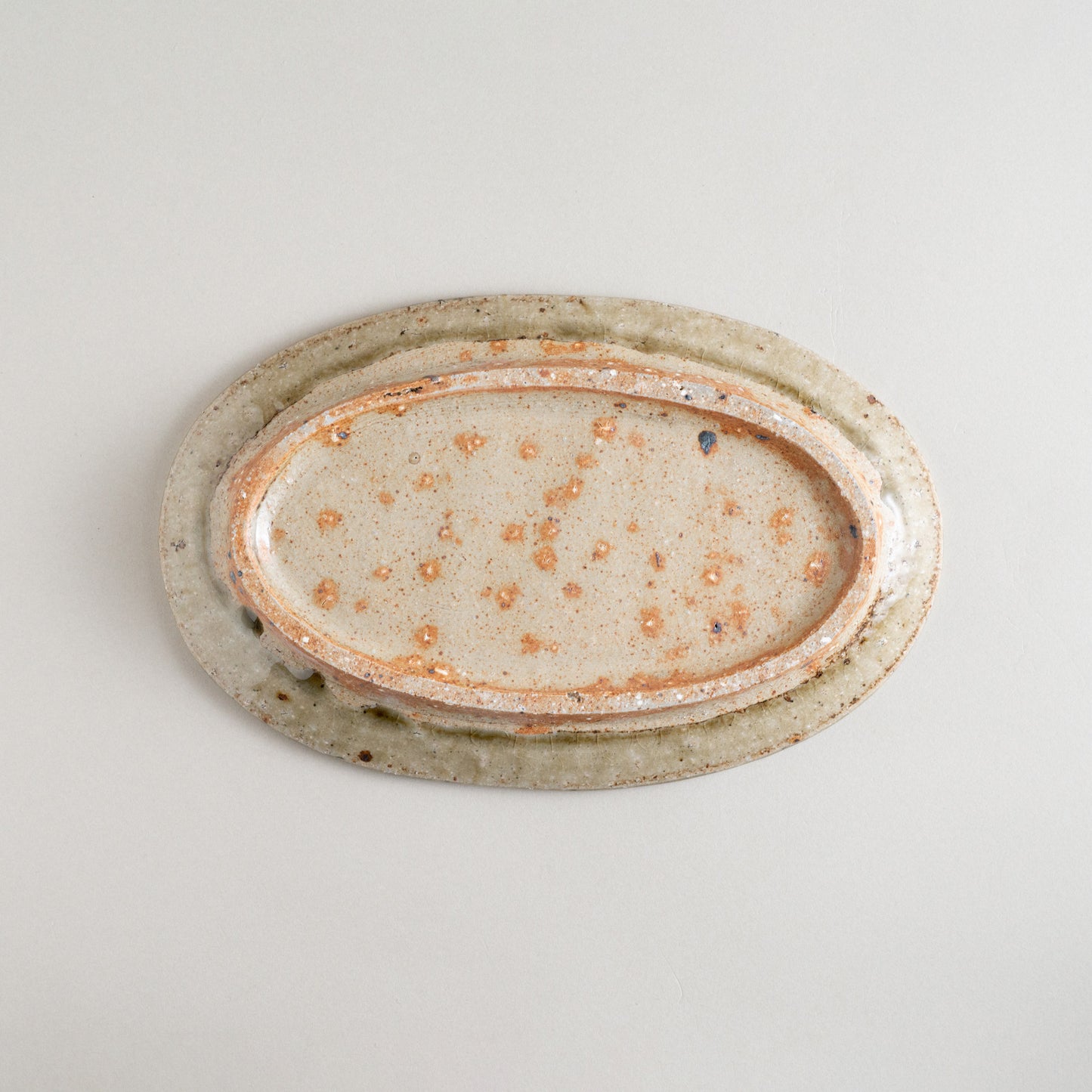 オーバル皿 小 灰釉 #9