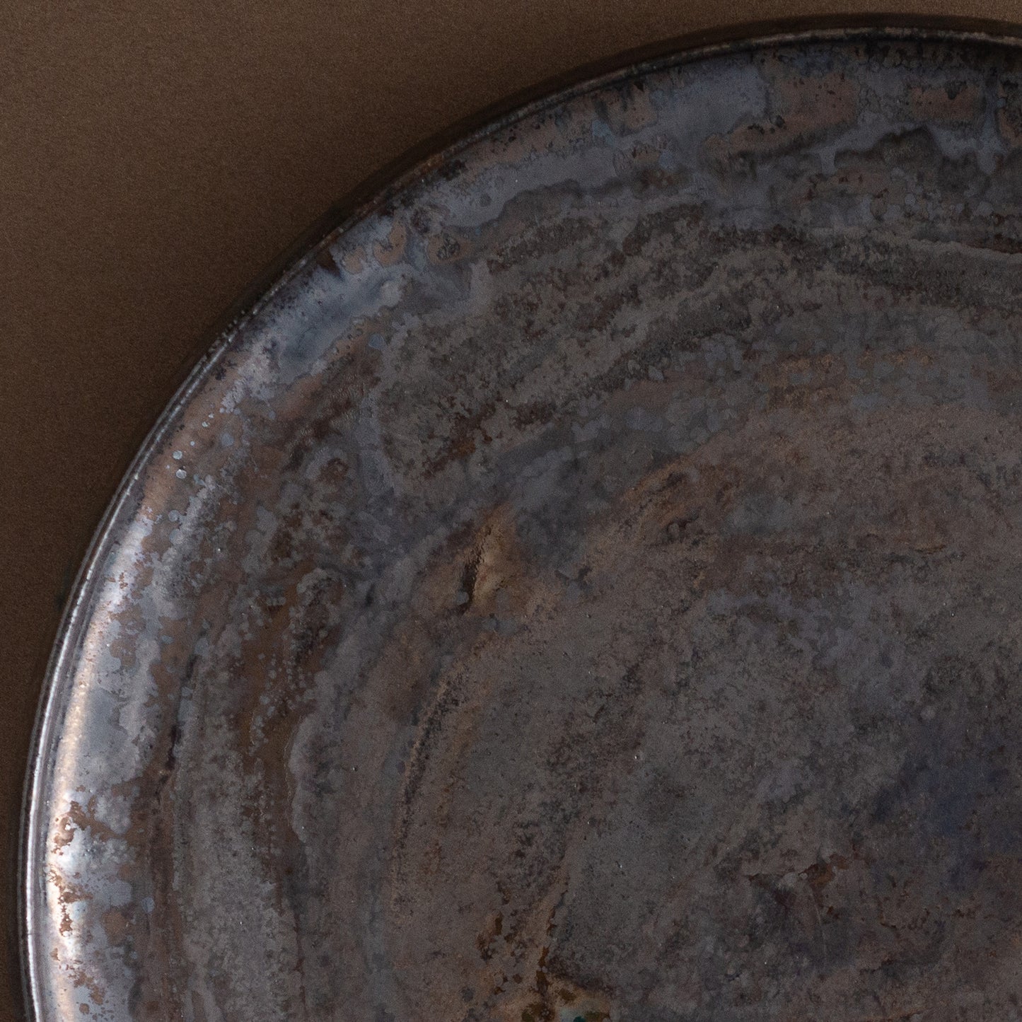 浅鉢 9寸 窯変黒鉄釉 #1