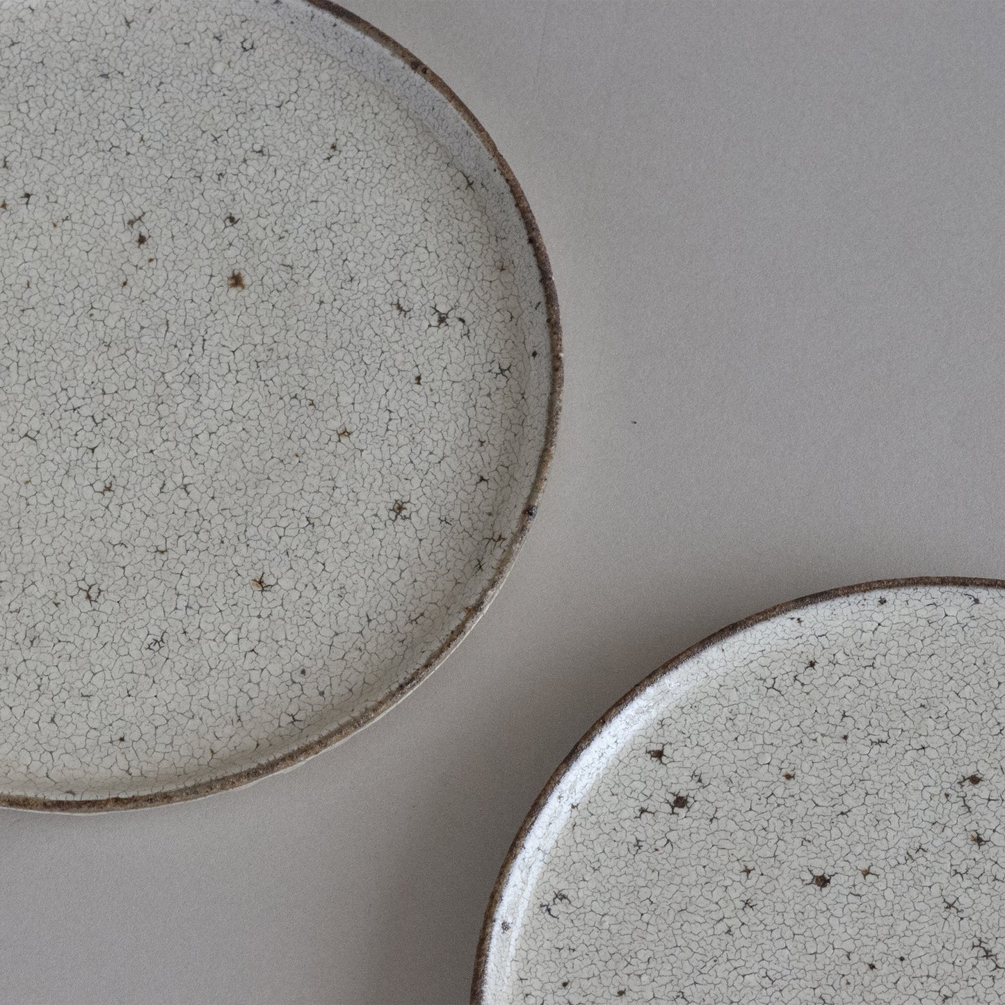 白裂皿 5寸 灰釉 #1