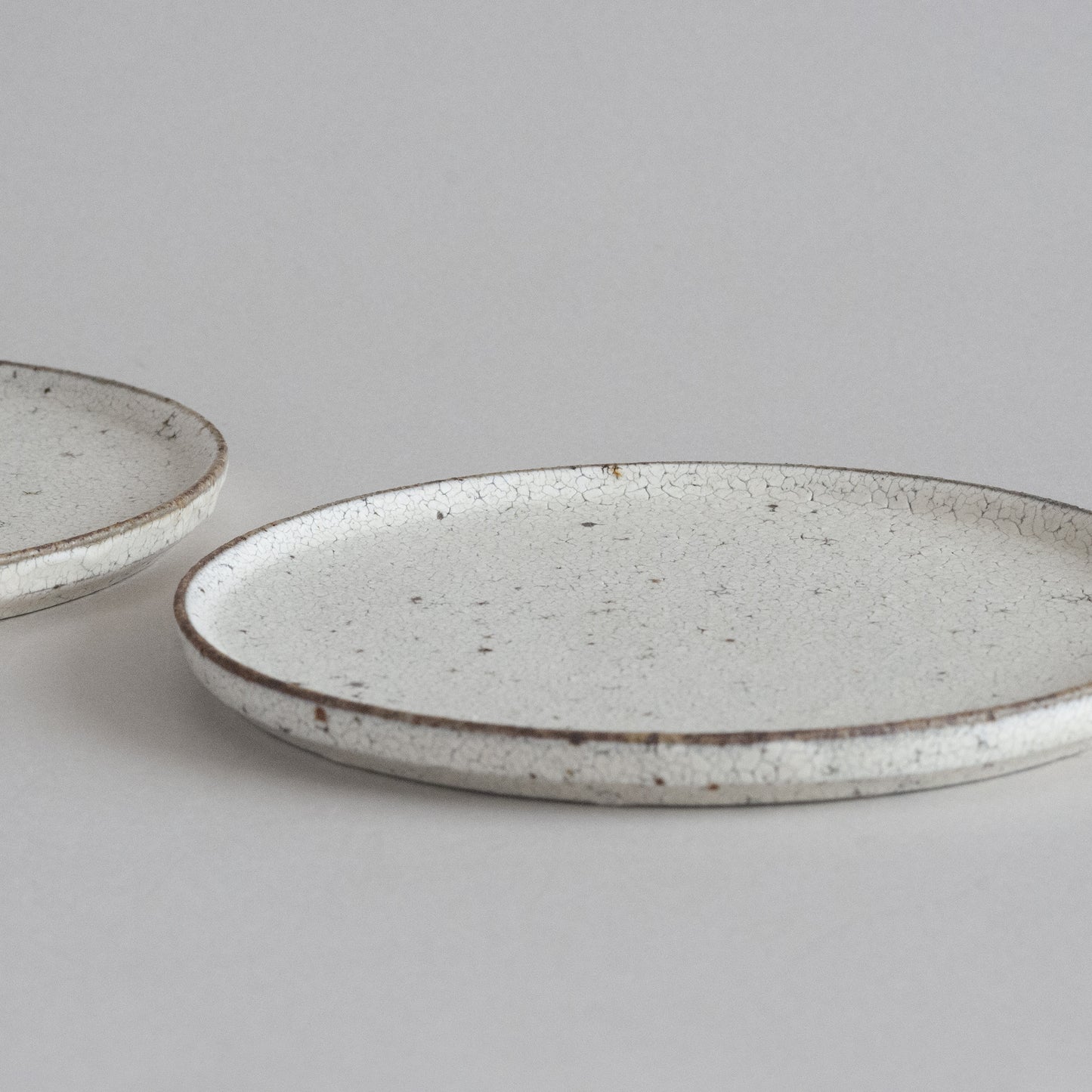 白裂皿 5寸 灰釉 #2