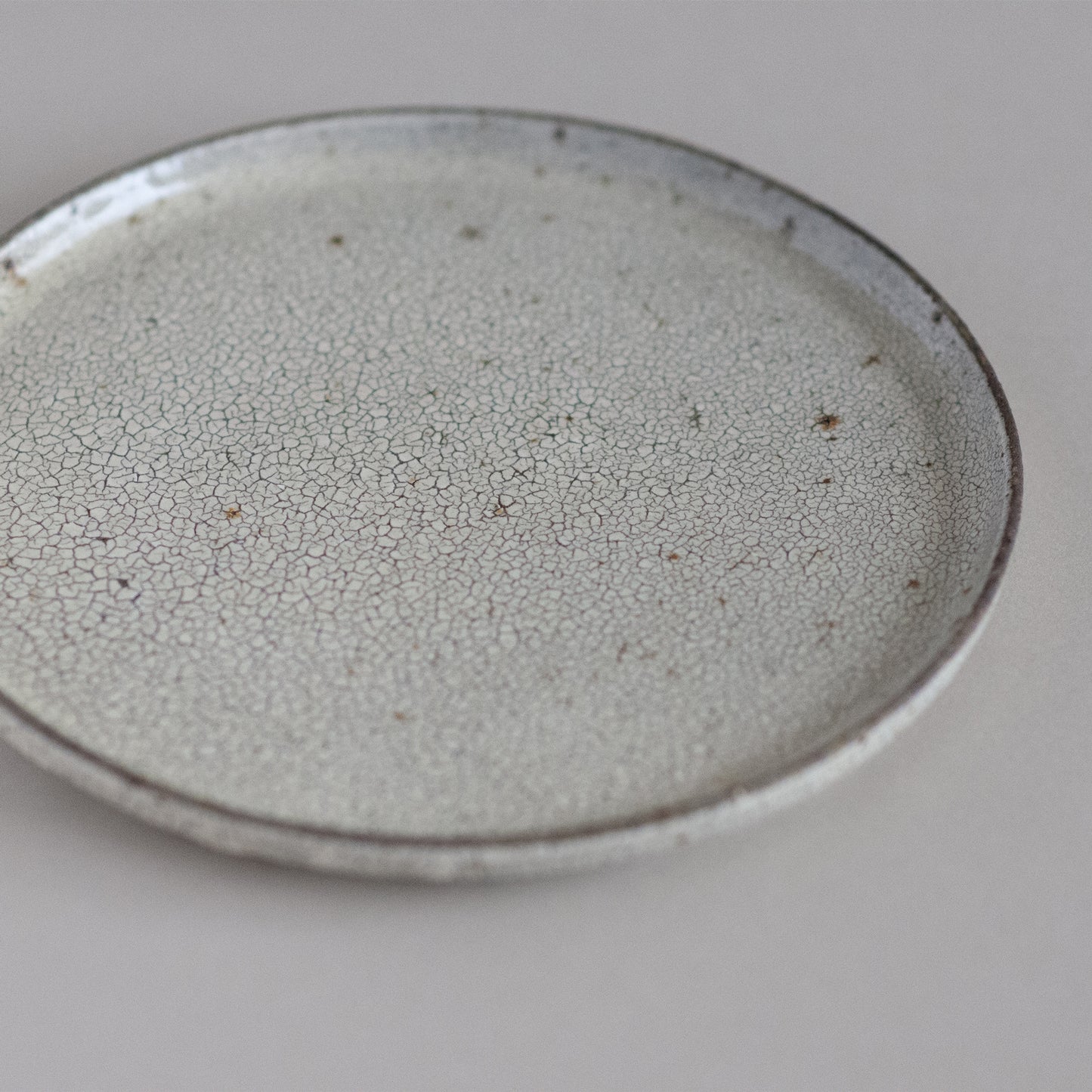 白裂皿 6寸 長石釉 #1
