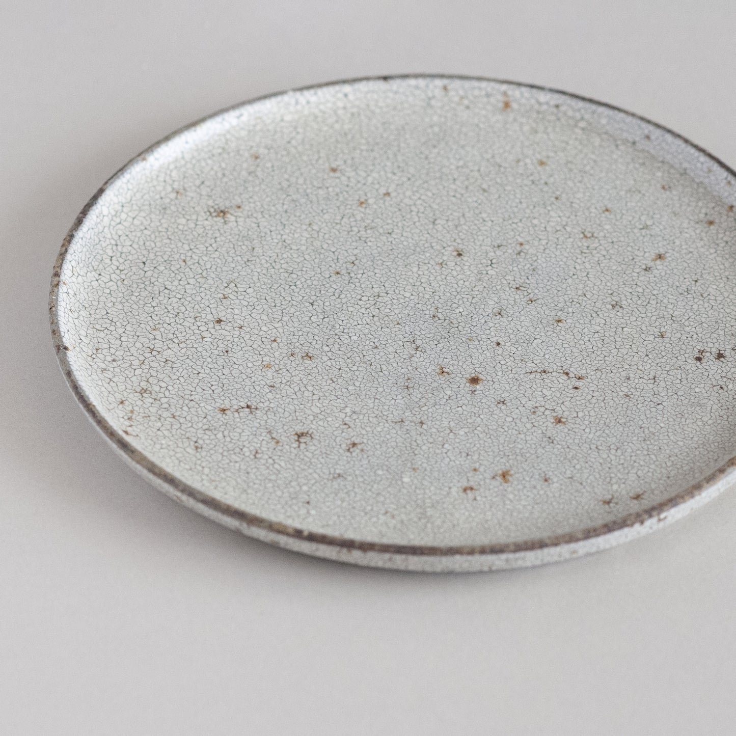 白裂皿 6寸 長石釉 #2