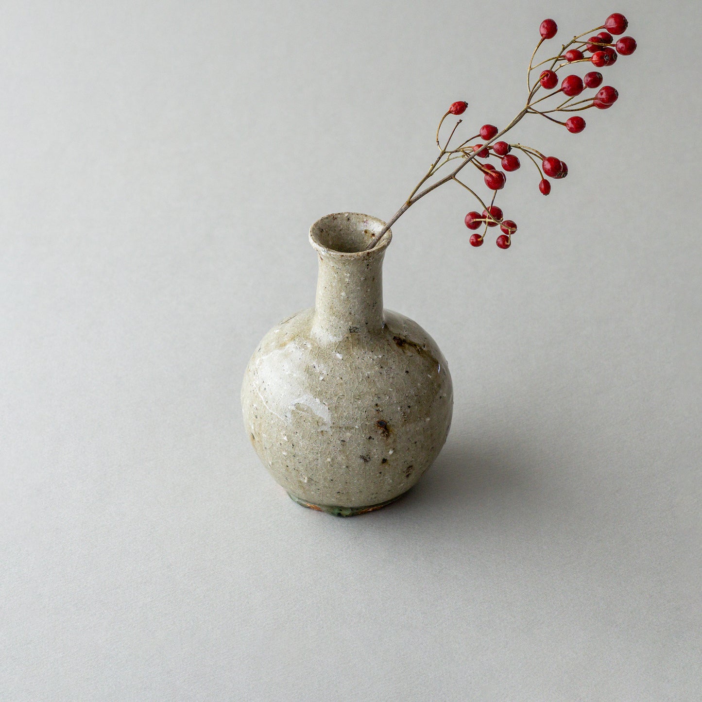 花器 灰釉