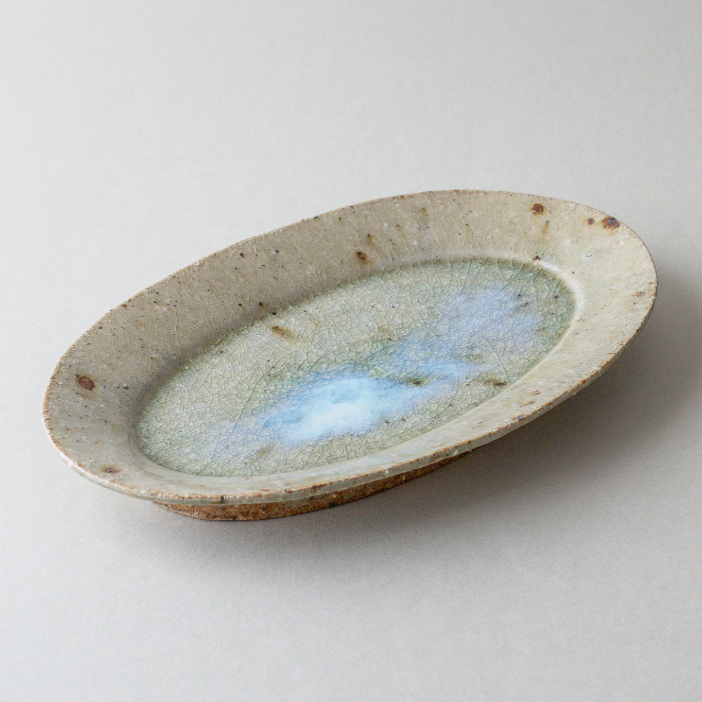 オーバル皿 大 青磁釉 #10