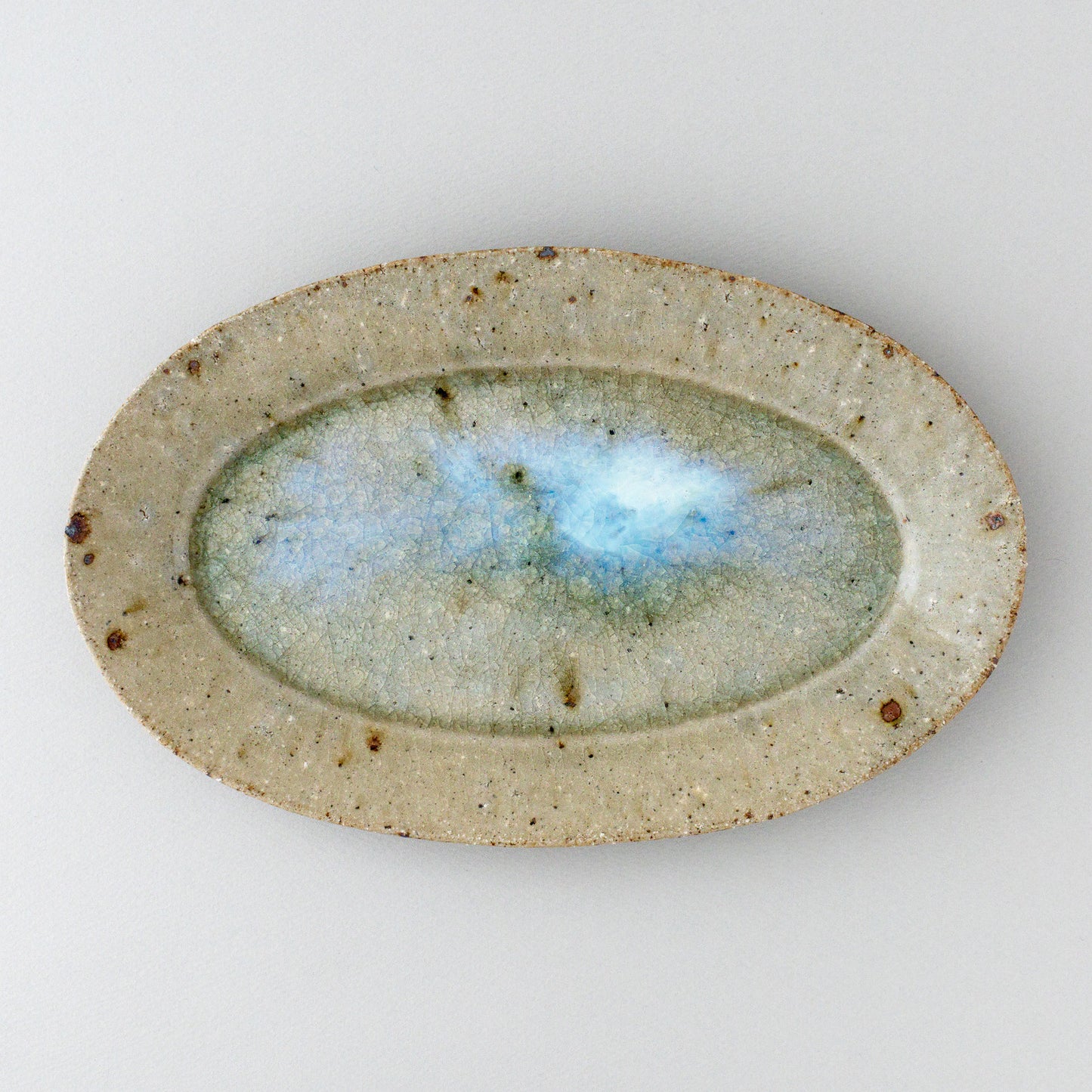 オーバル皿 大 青磁釉 #10