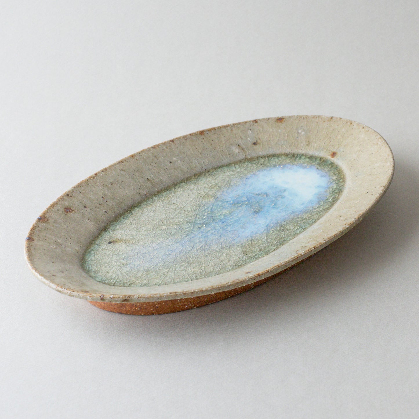 オーバル皿 大 青磁釉 #12