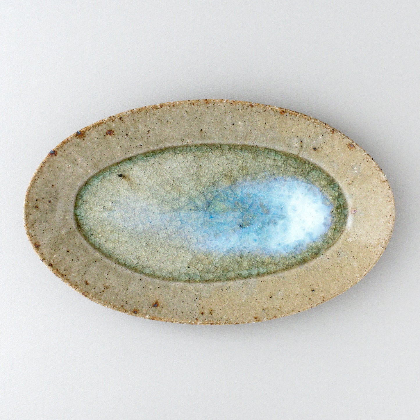 オーバル皿 大 青磁釉 #12