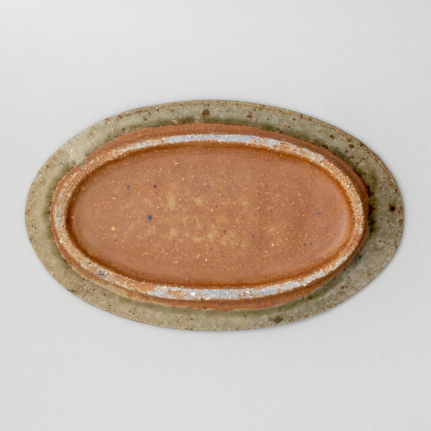 オーバル皿 大 青磁釉 #12