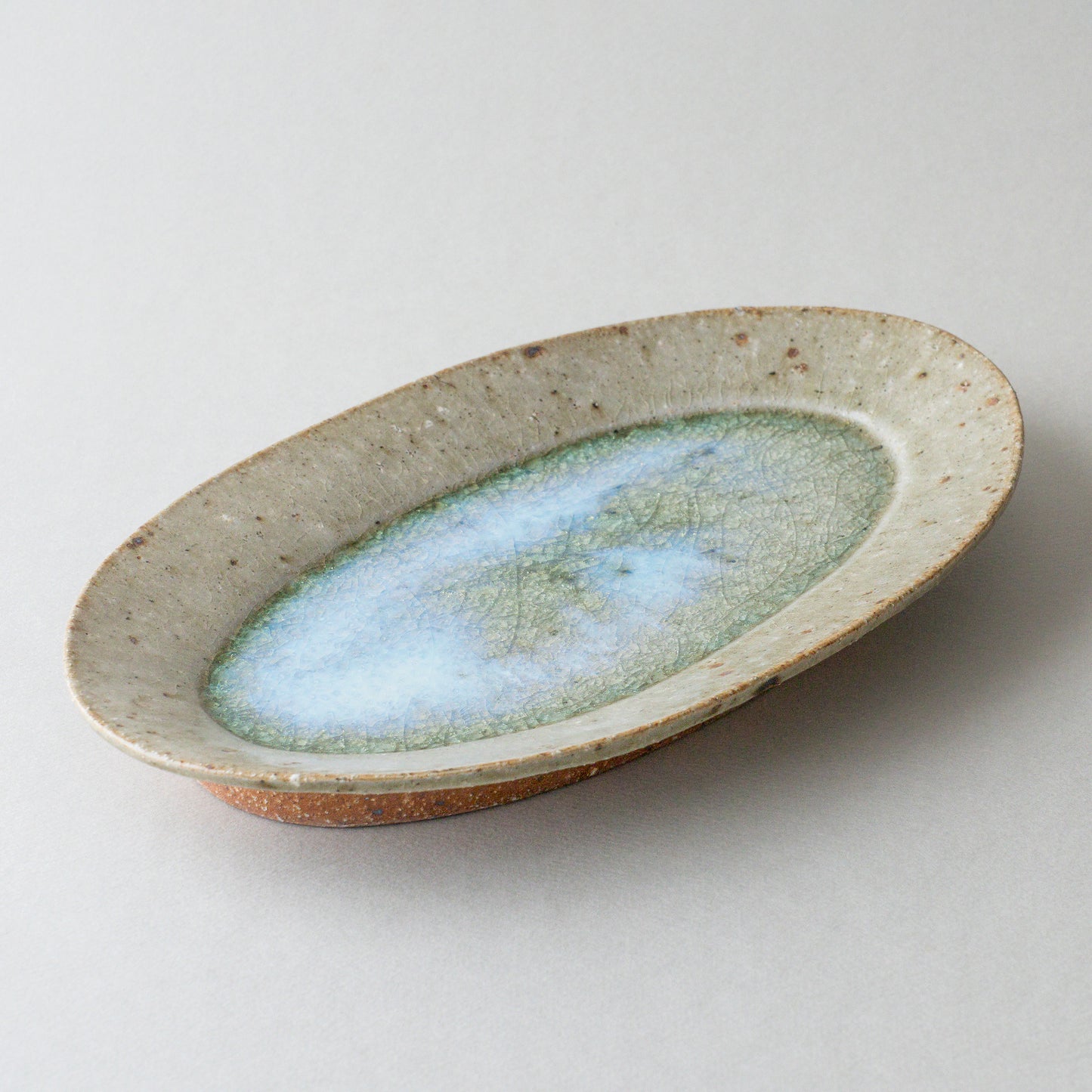 オーバル皿 大 青磁釉 #13