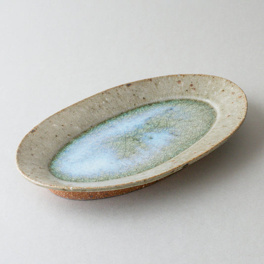 オーバル皿 大 青磁釉 #13
