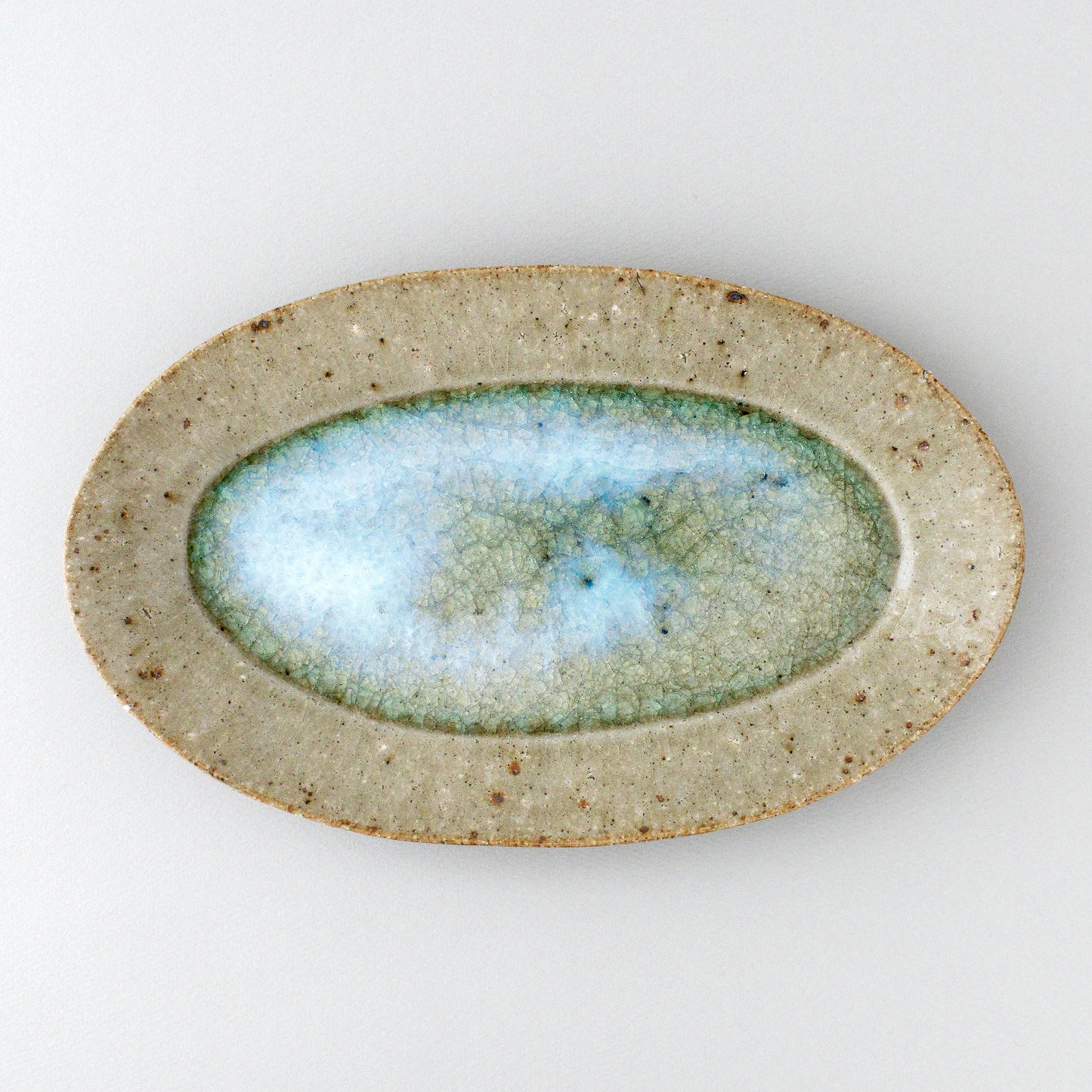 オーバル皿 大 青磁釉 #13