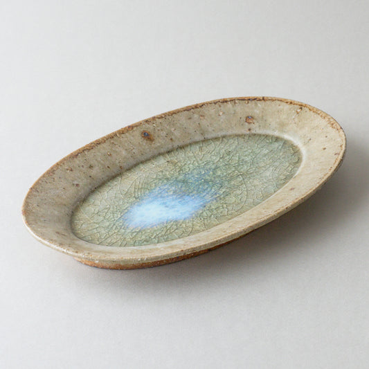 オーバル皿 大 青磁釉 #14