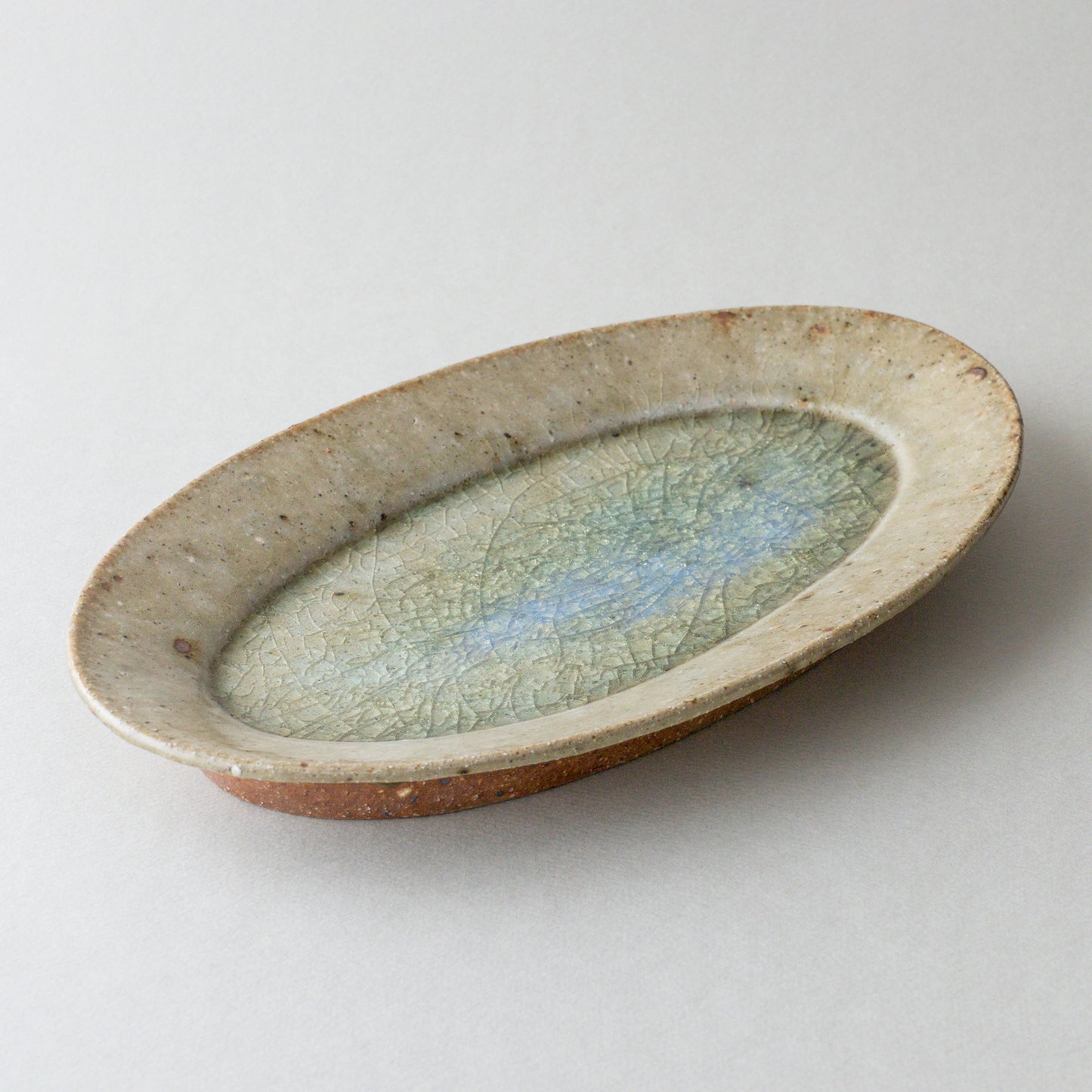 オーバル皿 大 青磁釉 #15