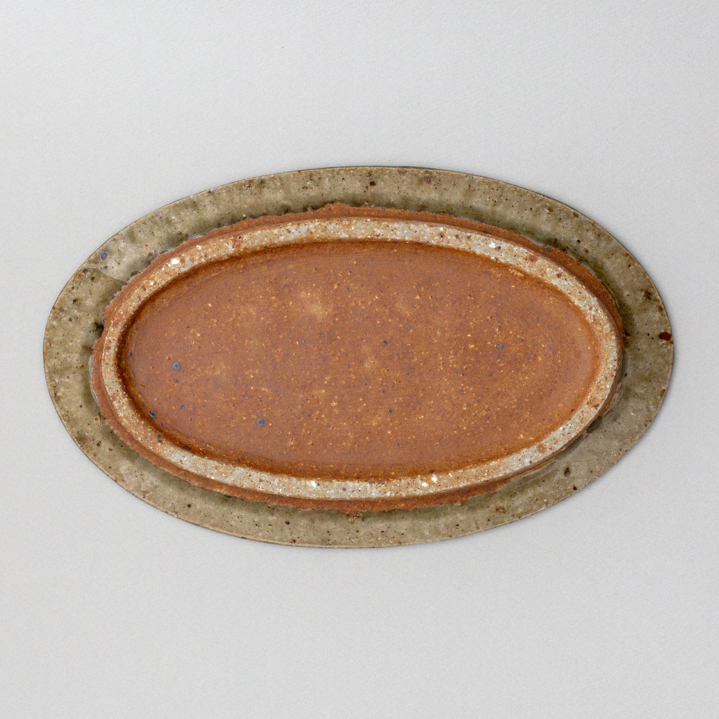 オーバル皿 大 青磁釉 #15