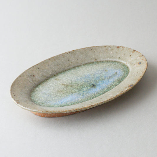 オーバル皿 大 青磁釉 #16