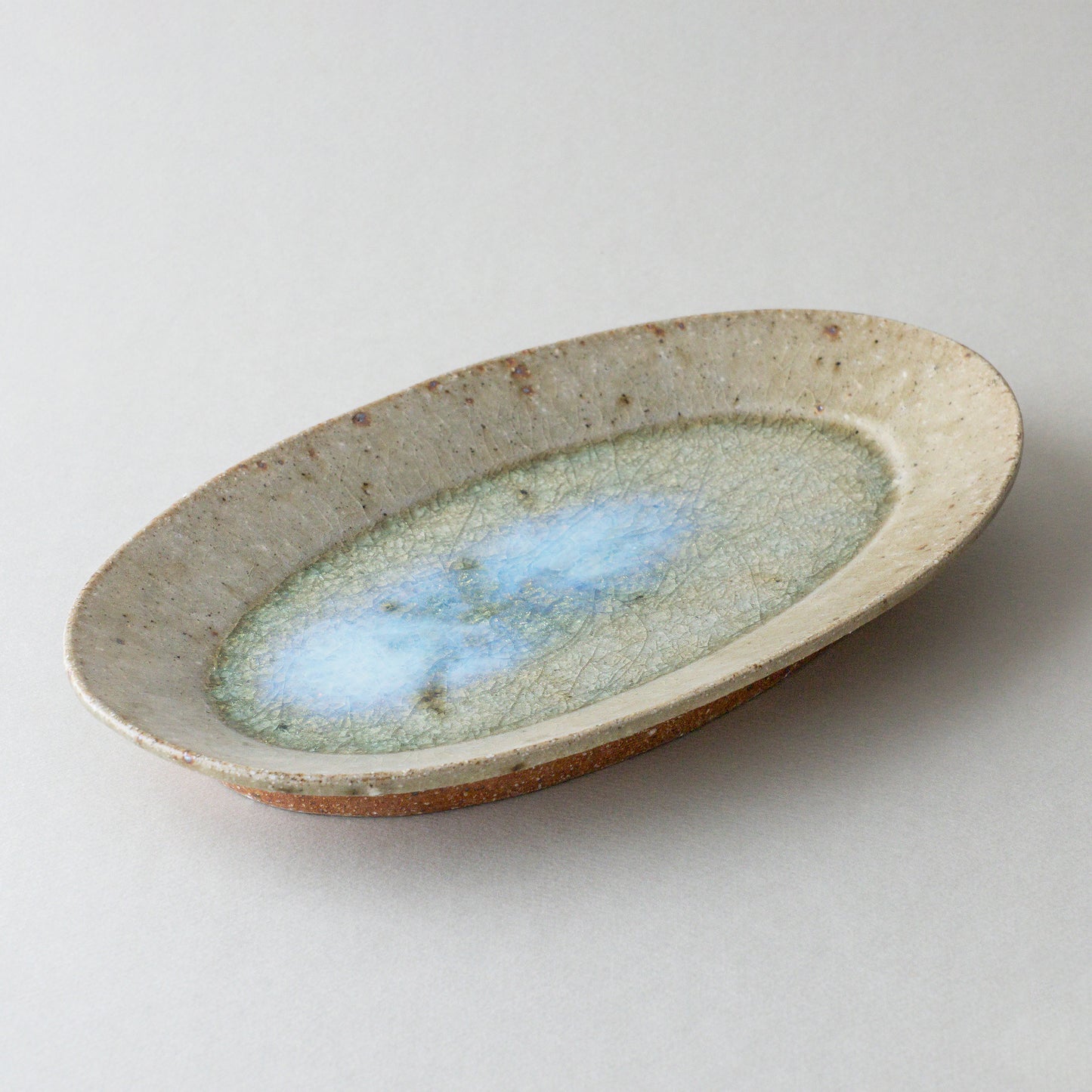 オーバル皿 大 青磁釉 #17