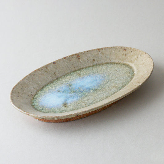 オーバル皿 大 青磁釉 #17