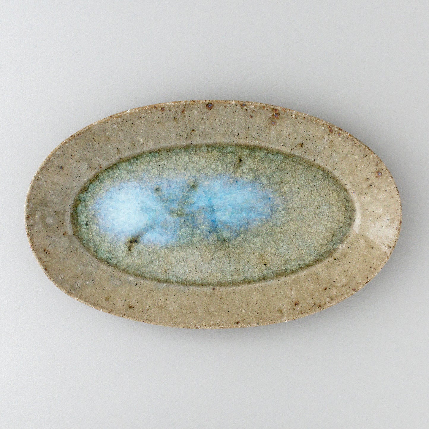 オーバル皿 大 青磁釉 #17