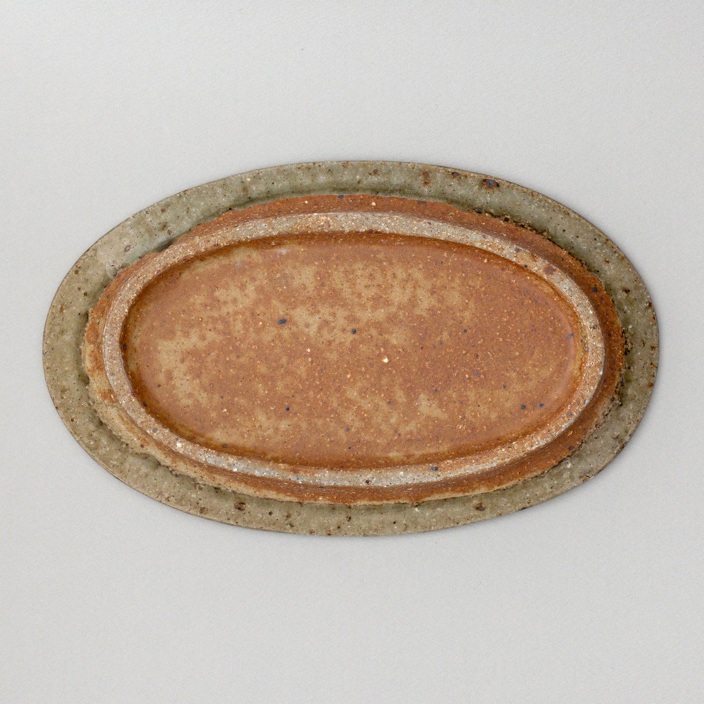 オーバル皿 大 青磁釉 #17