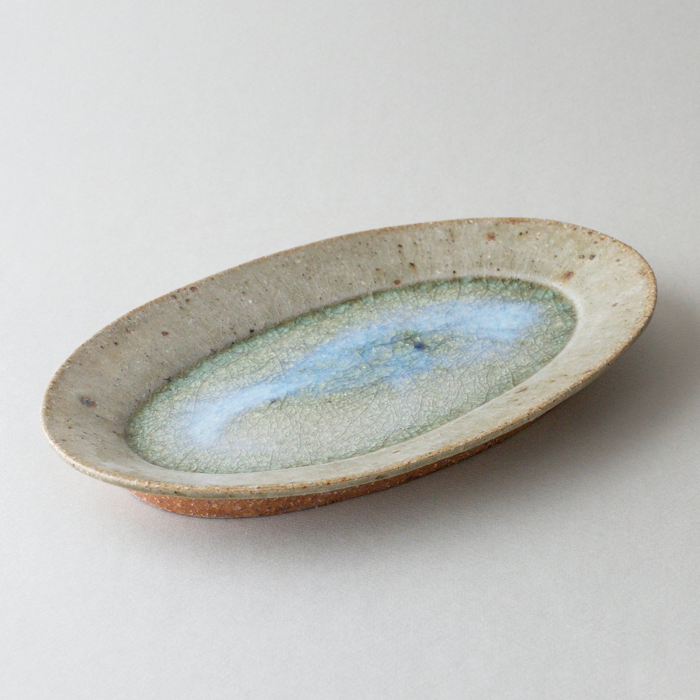 オーバル皿 大 青磁釉 #19