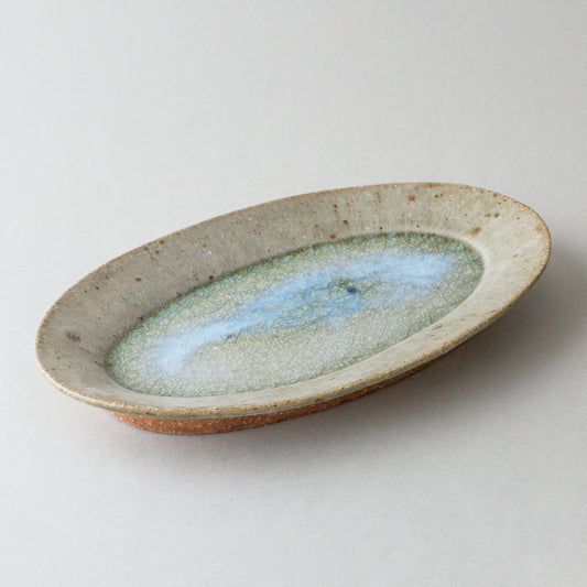オーバル皿 大 青磁釉 #19