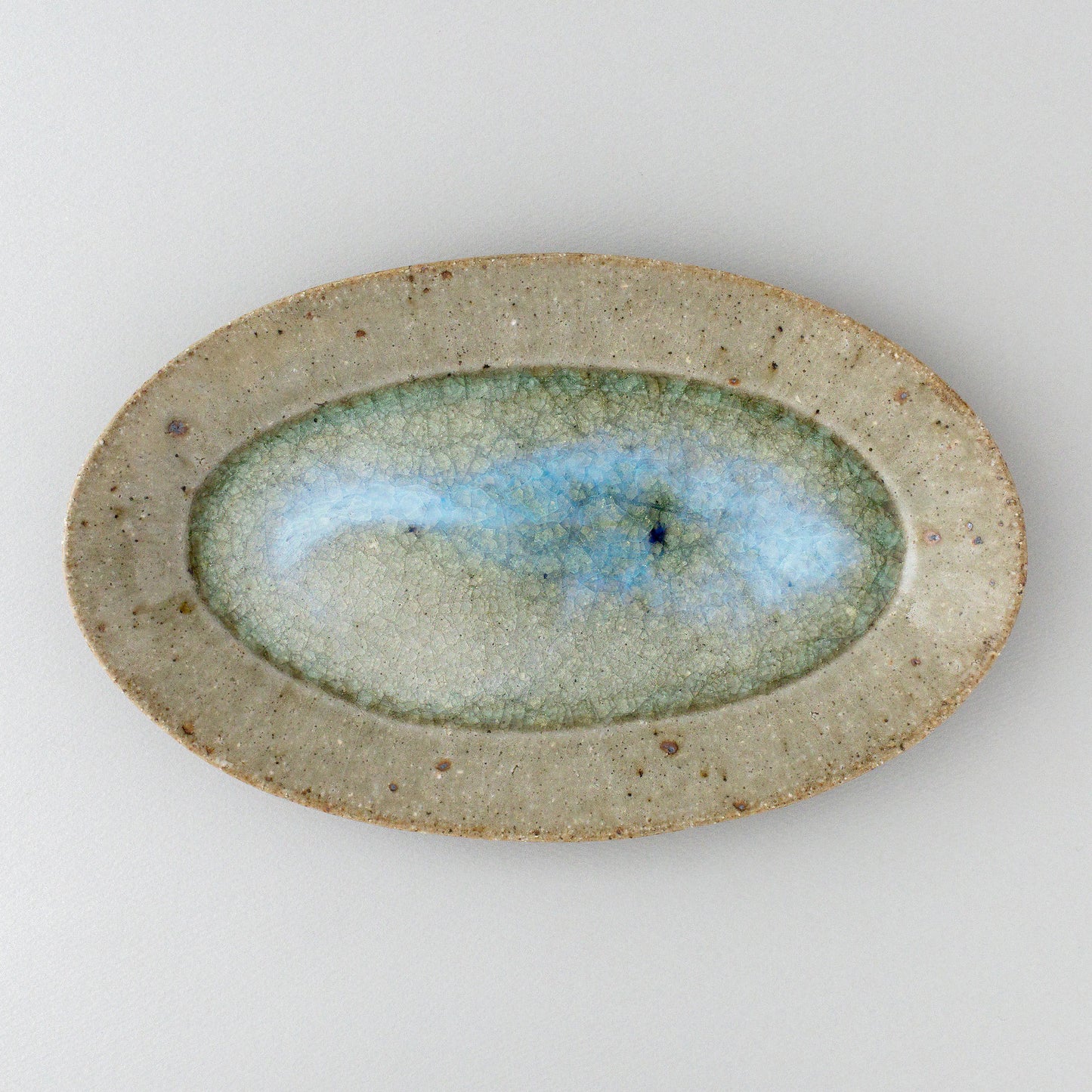 オーバル皿 大 青磁釉 #19