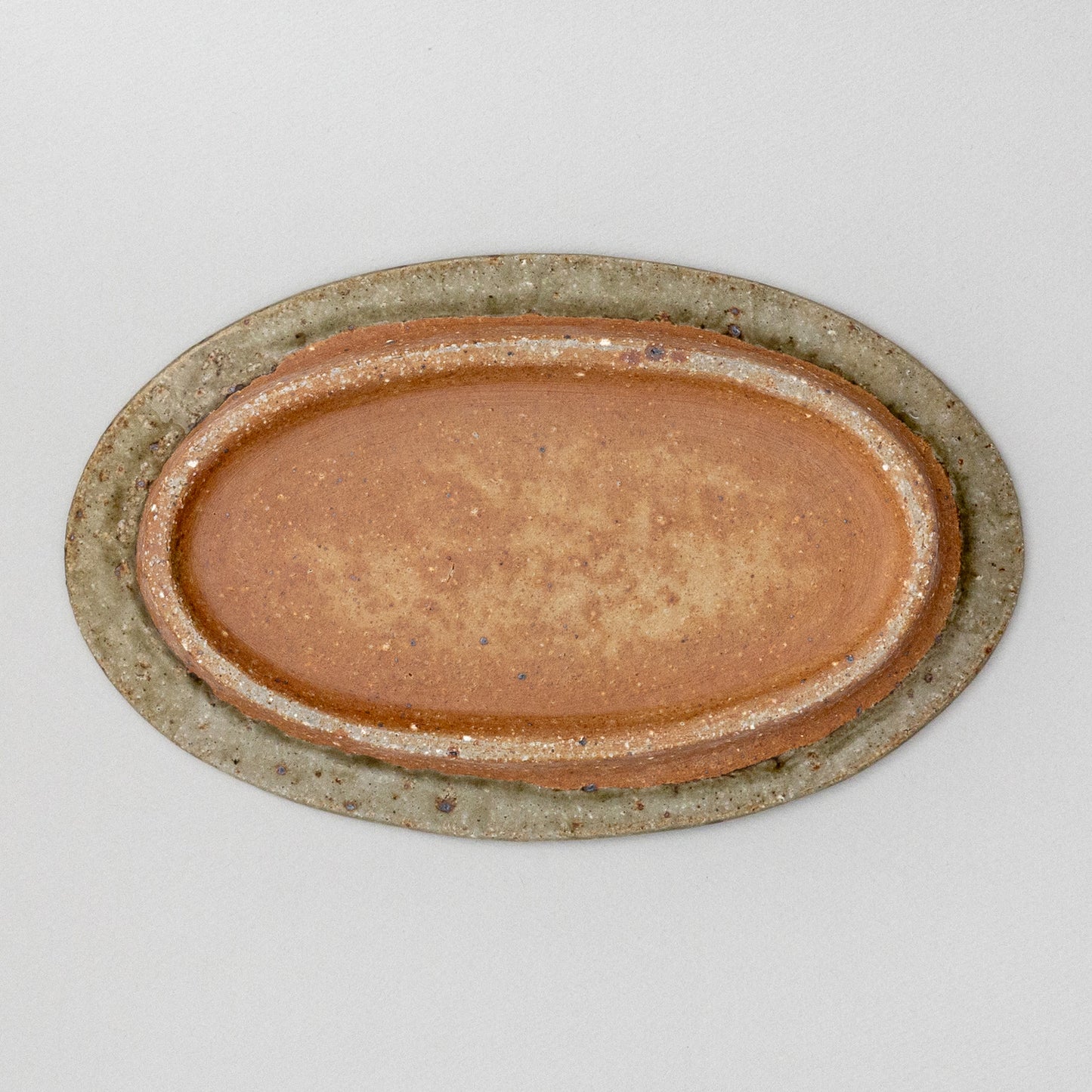 オーバル皿 大 青磁釉 #19