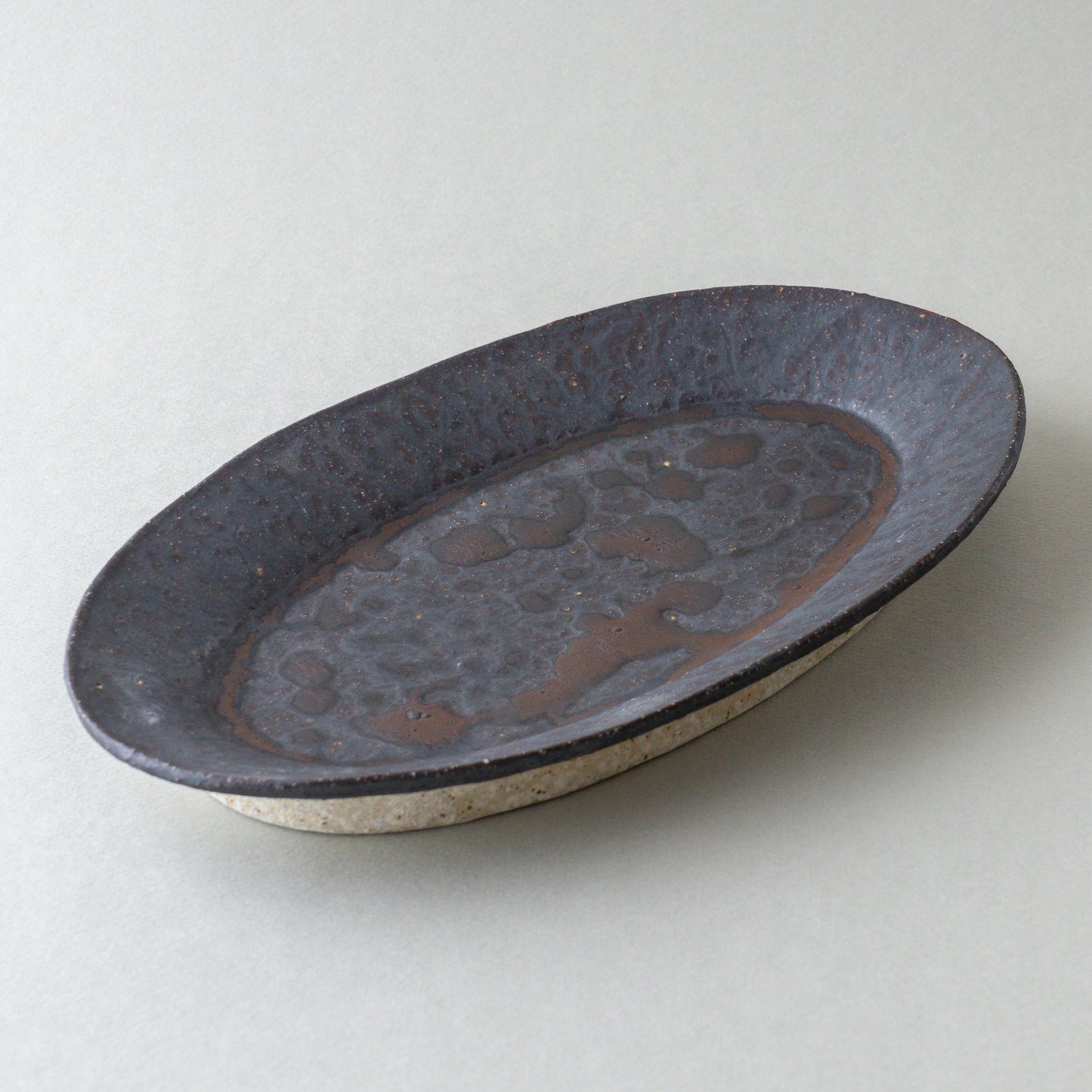 オーバル皿 大 黒釉 #6