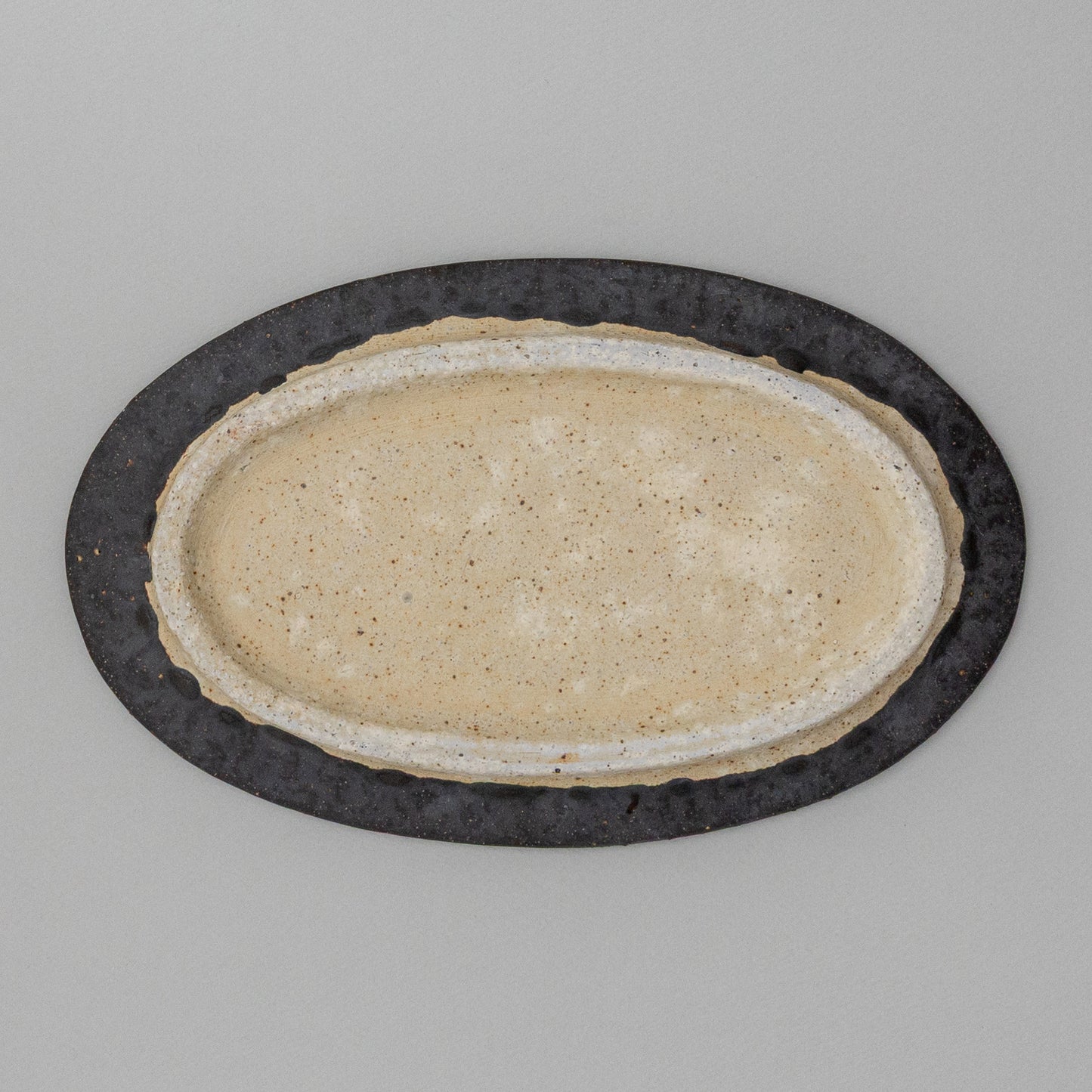 オーバル皿 大 黒釉 #7