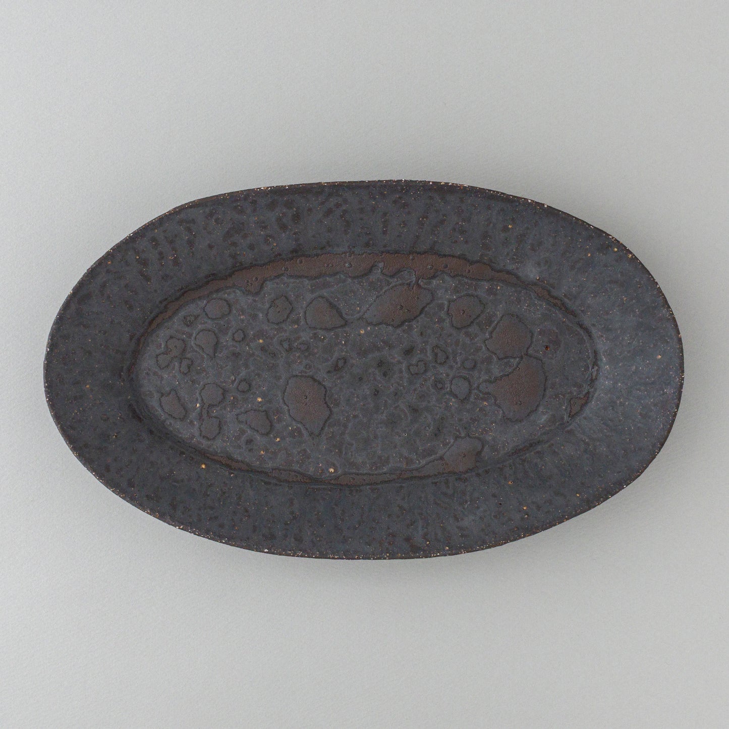 オーバル皿 大 黒釉 #8