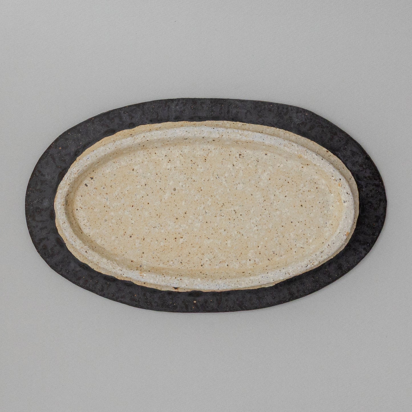 オーバル皿 大 黒釉 #8