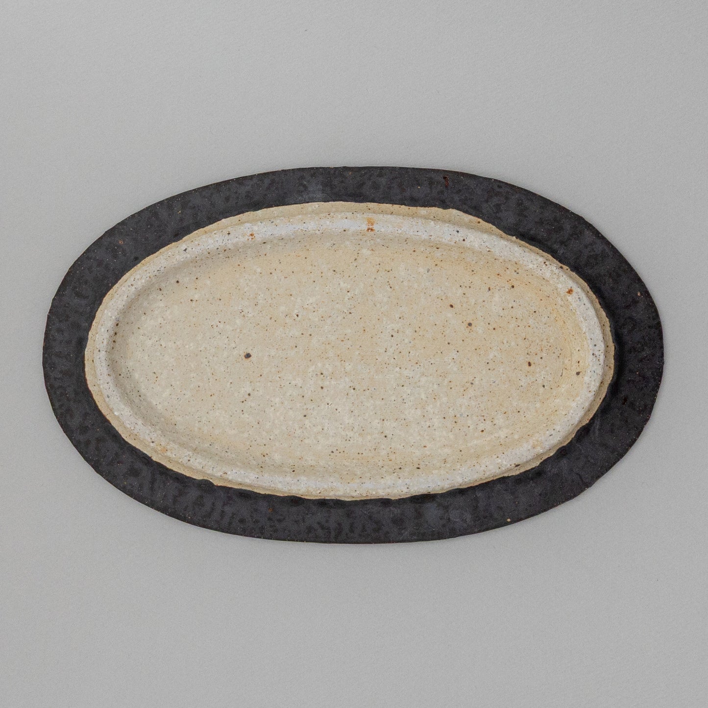 オーバル皿 大 黒釉 #9
