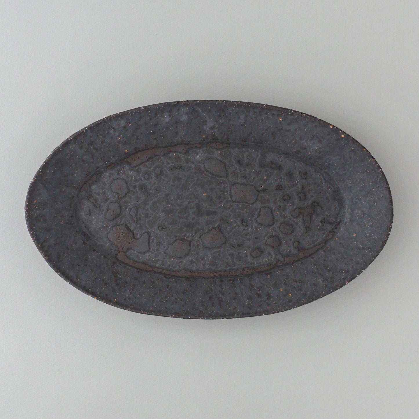 オーバル皿 大 黒釉 #10