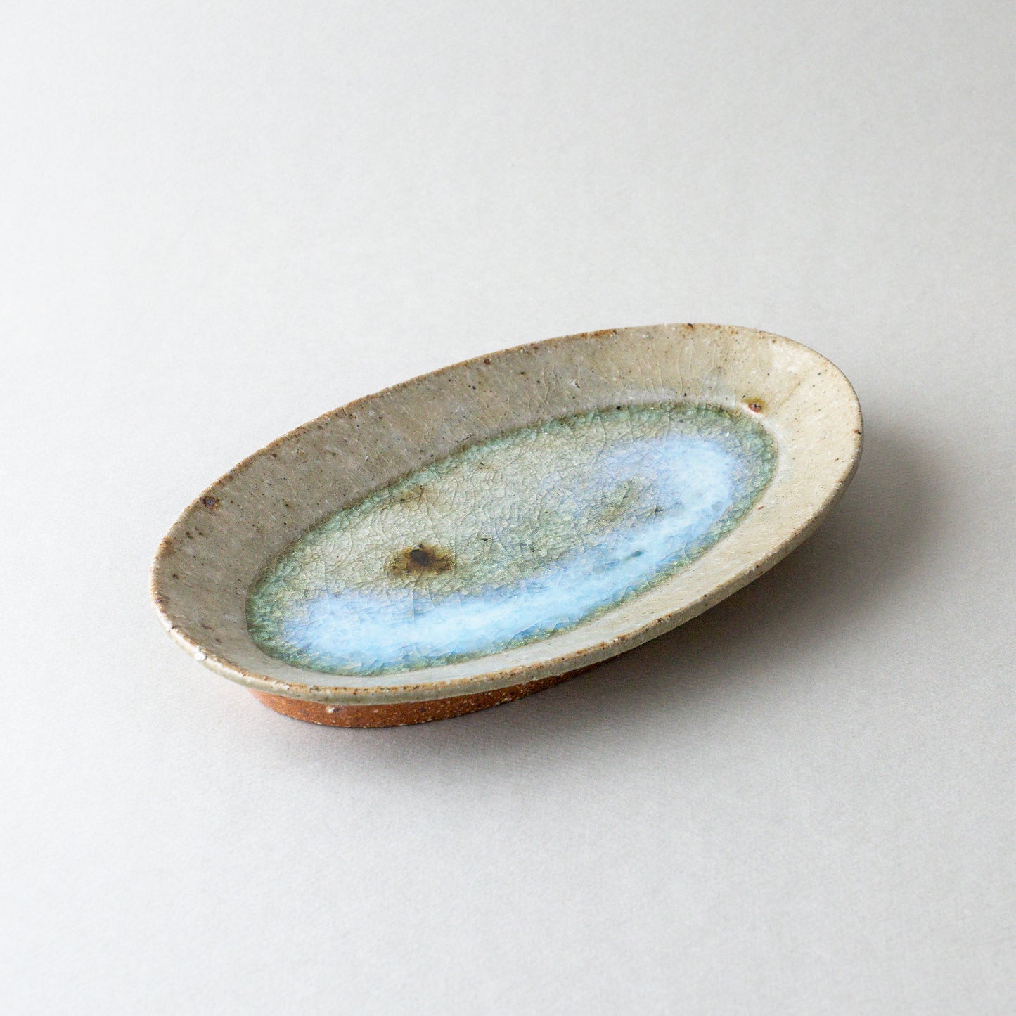 オーバル皿 中 青磁釉 #13