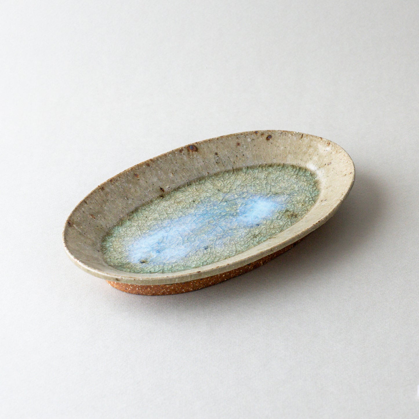 オーバル皿 中 青磁釉 #14