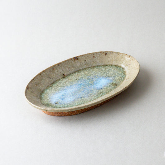 オーバル皿 中 青磁釉 #14